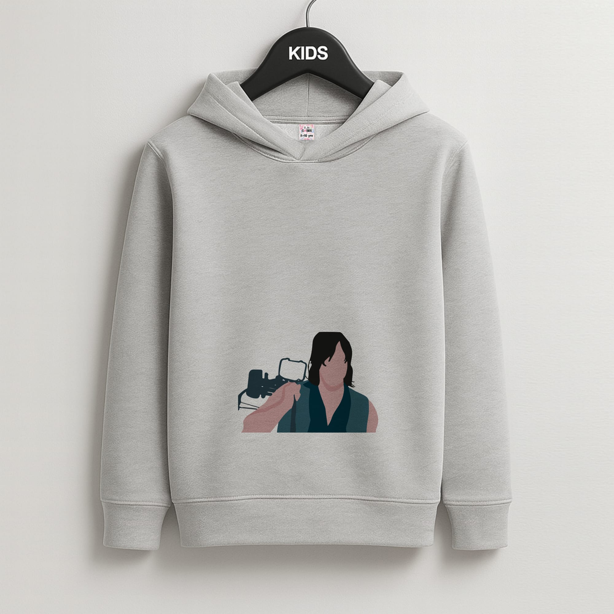 Daryl And His Crossbow - TWD Kids Grey Hoodie
