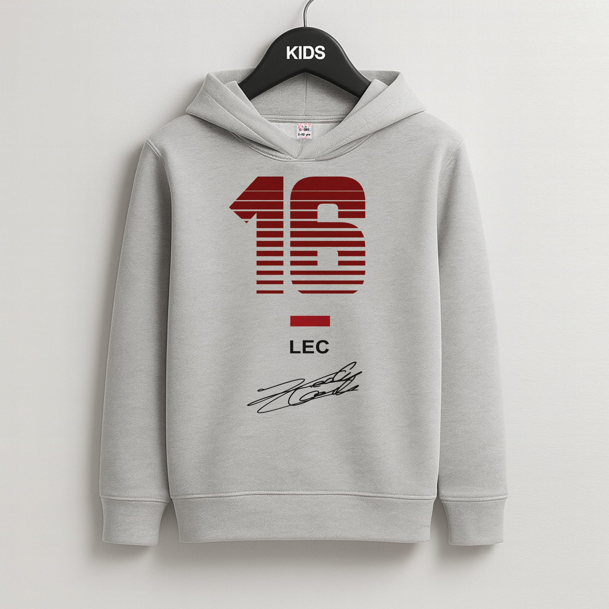 Leclerc - F1 Kids Grey Hoodie