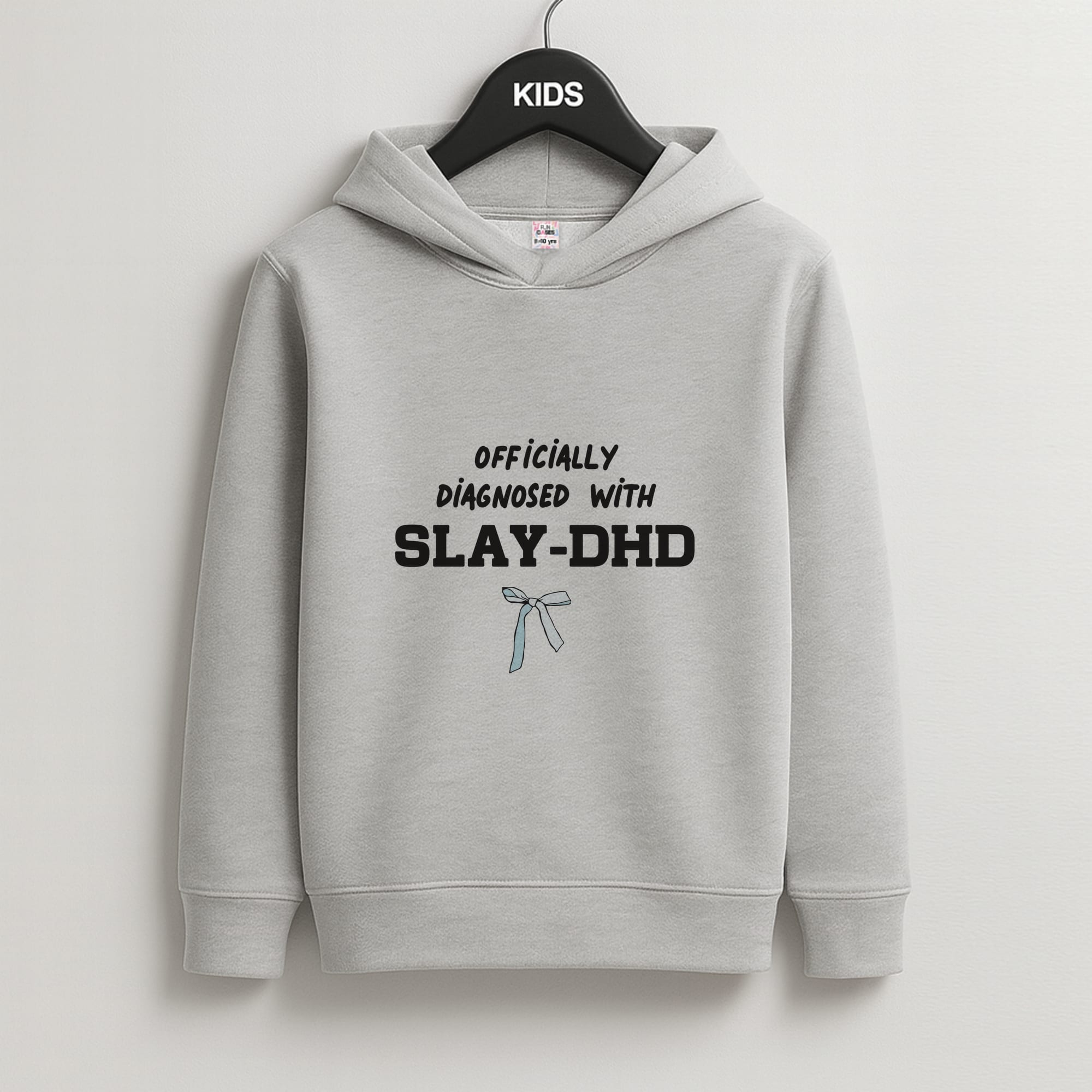 Officially Diagnosed With Slay-DHD - TikTok Trends Kids Grey Hoodie