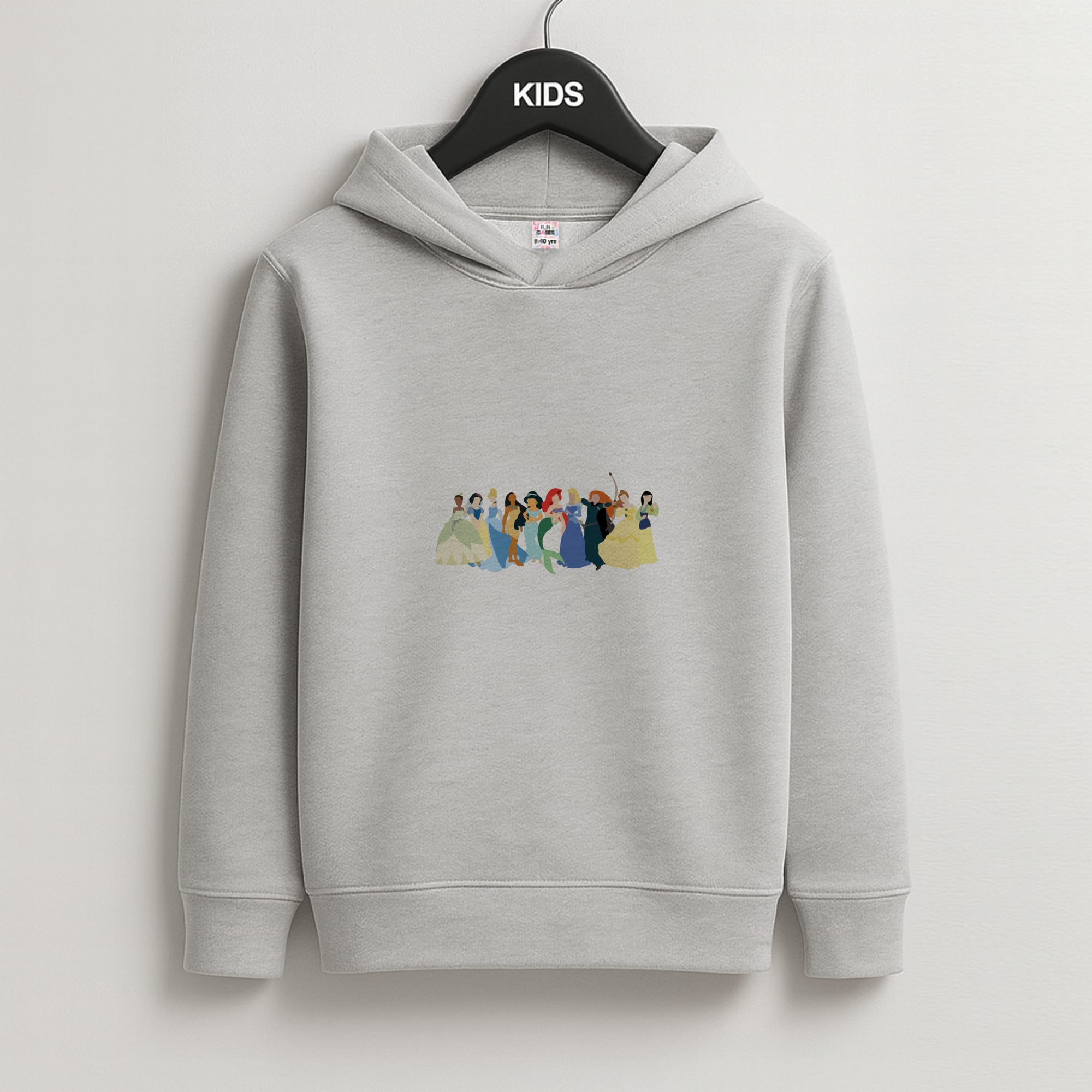 Fairytale Princesses Cast Kids Grey Hoodie