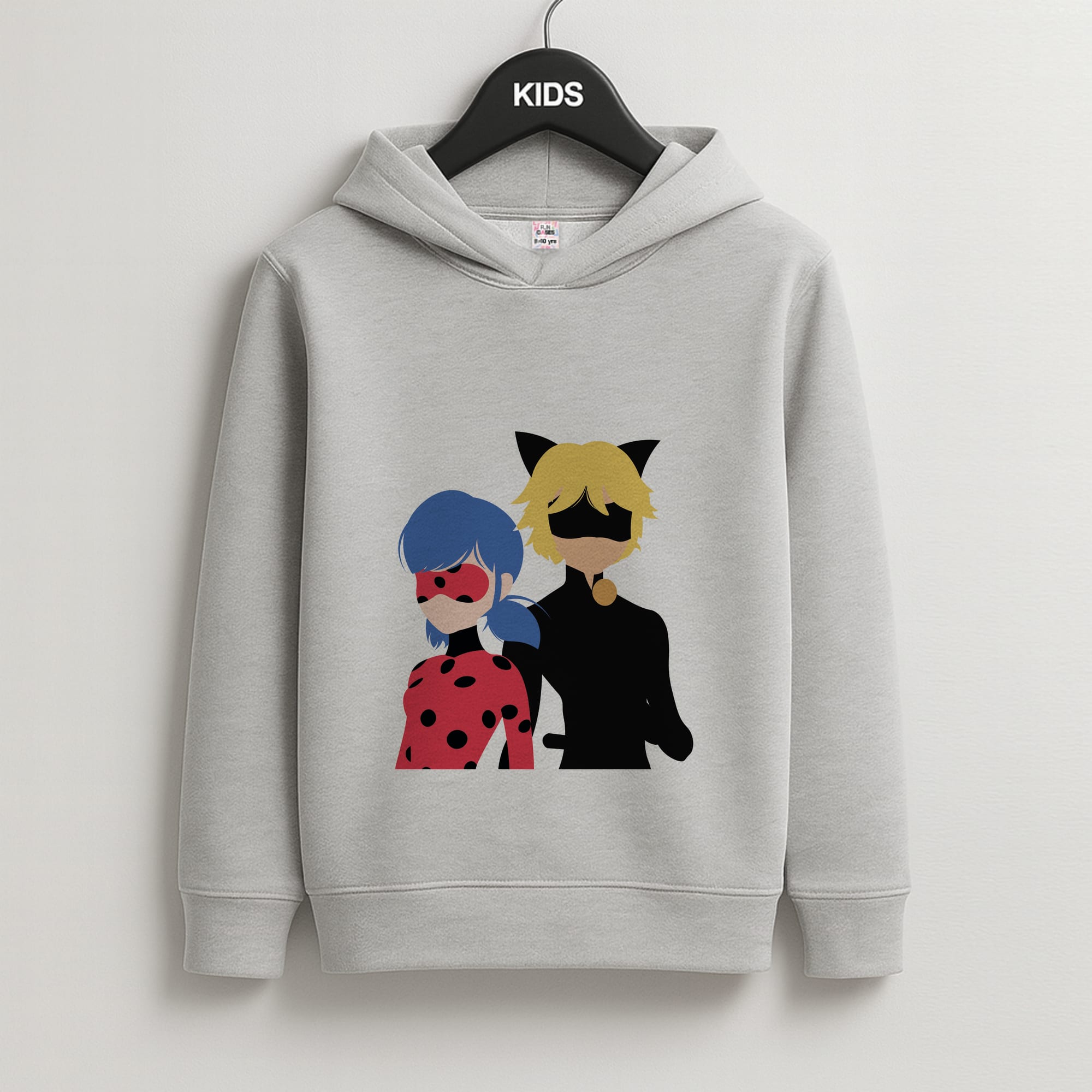 Red And Blue Kids Grey Hoodie