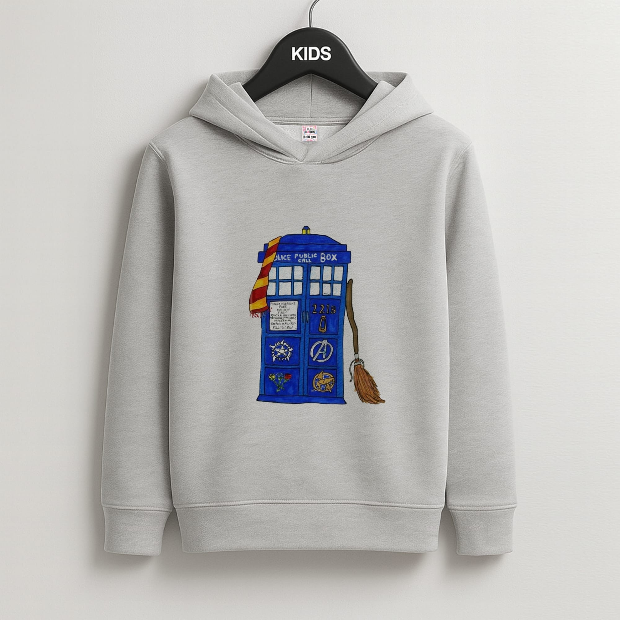 Multifandom Cartoon Kids Grey Hoodie