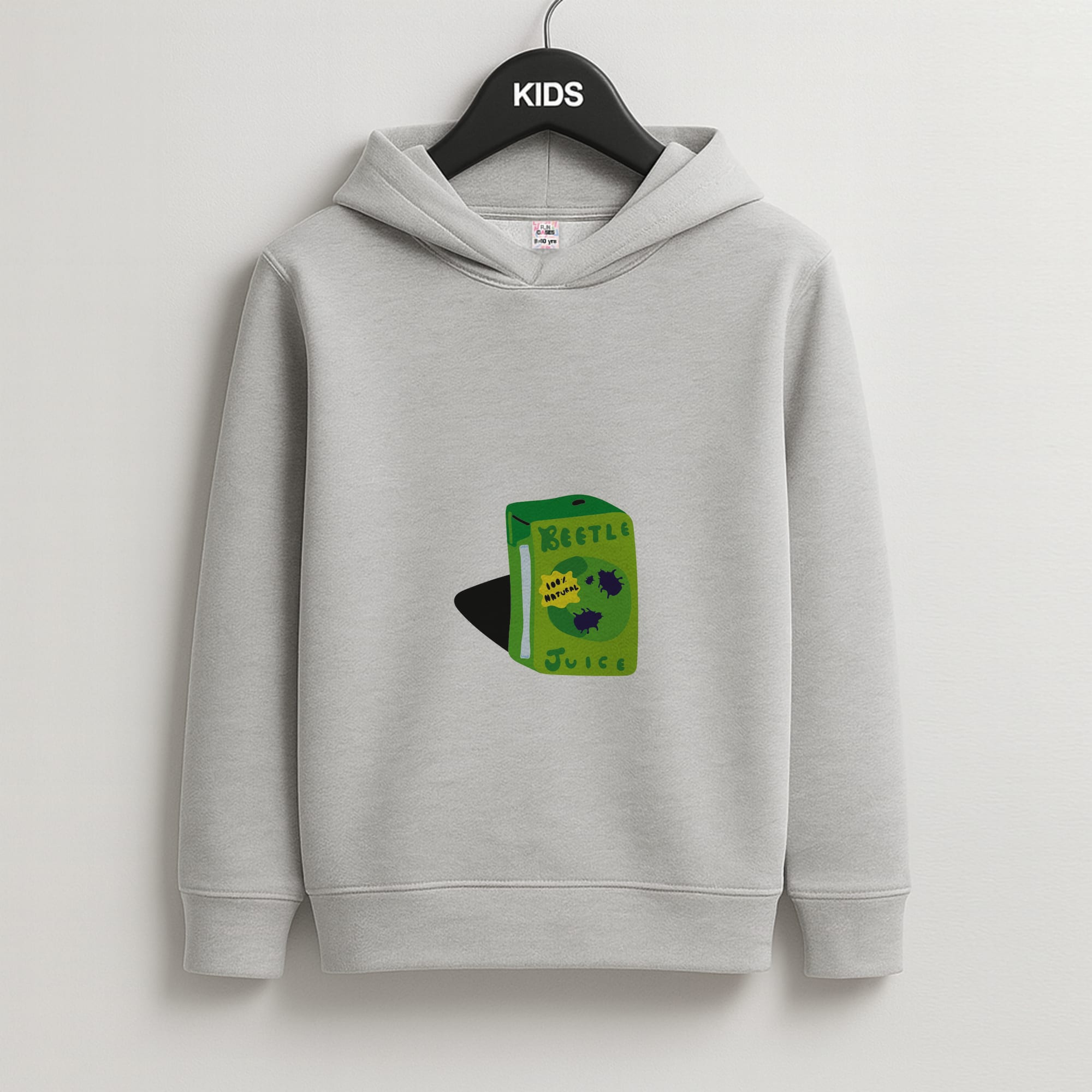 Juice - Beetle Halloween Kids Grey Hoodie