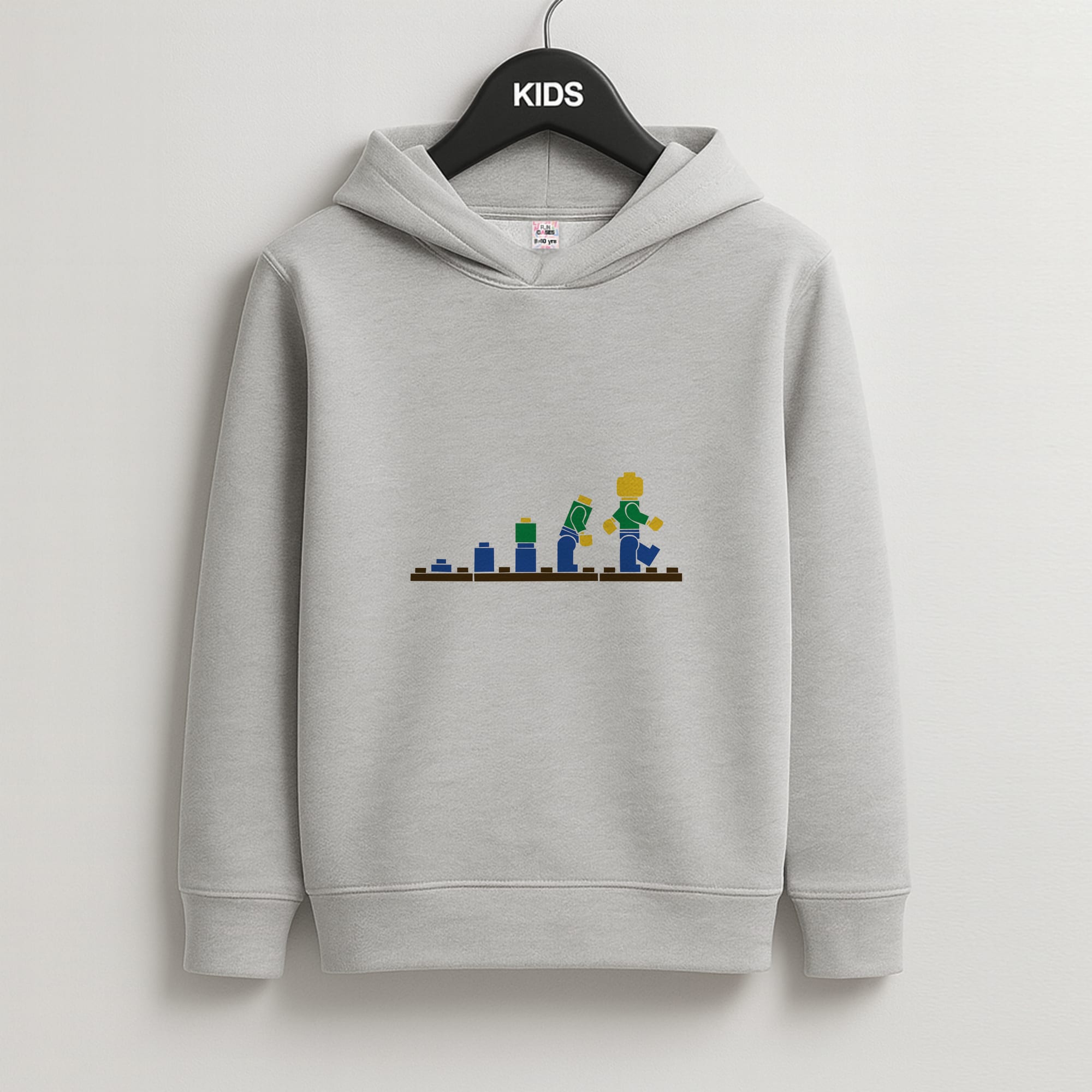 Building - Bricks Kids Grey Hoodie