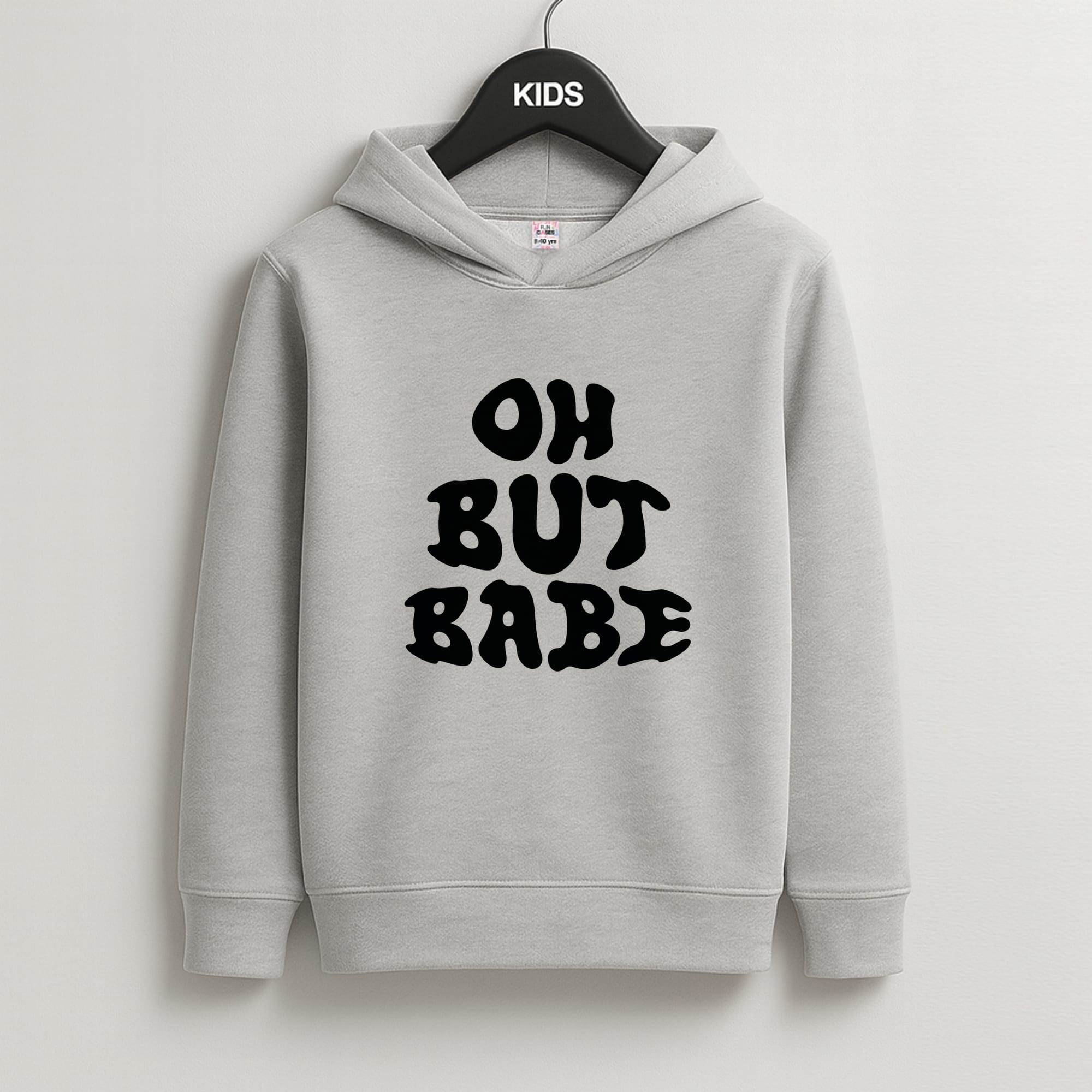 Oh But Babe Kids Grey Hoodie