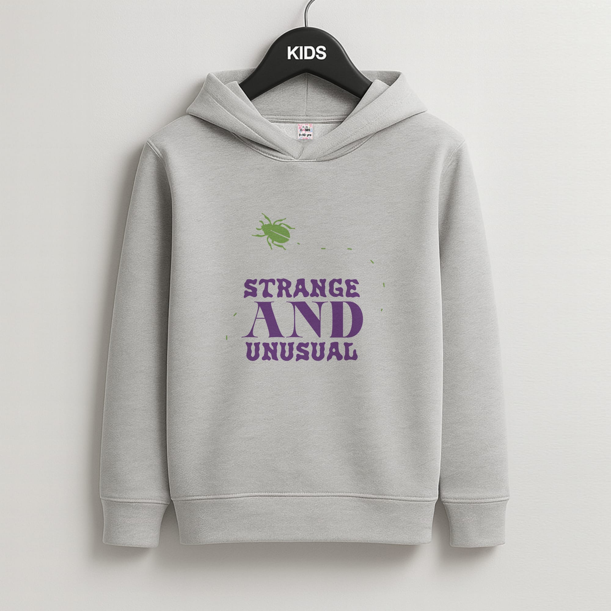 Strange And Unusual Kids Grey Hoodie