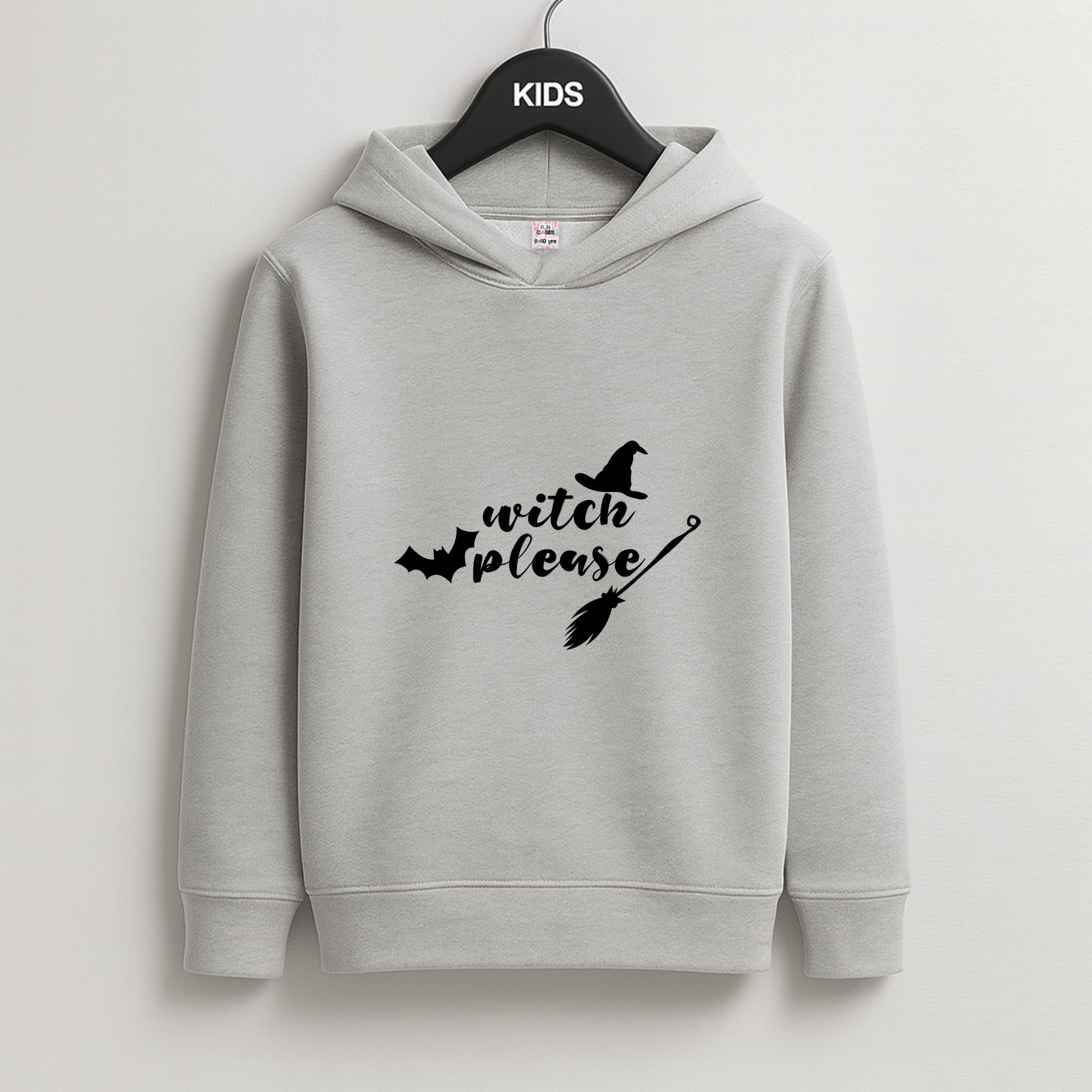 Witch Please - Halloween Kids Grey Hoodie