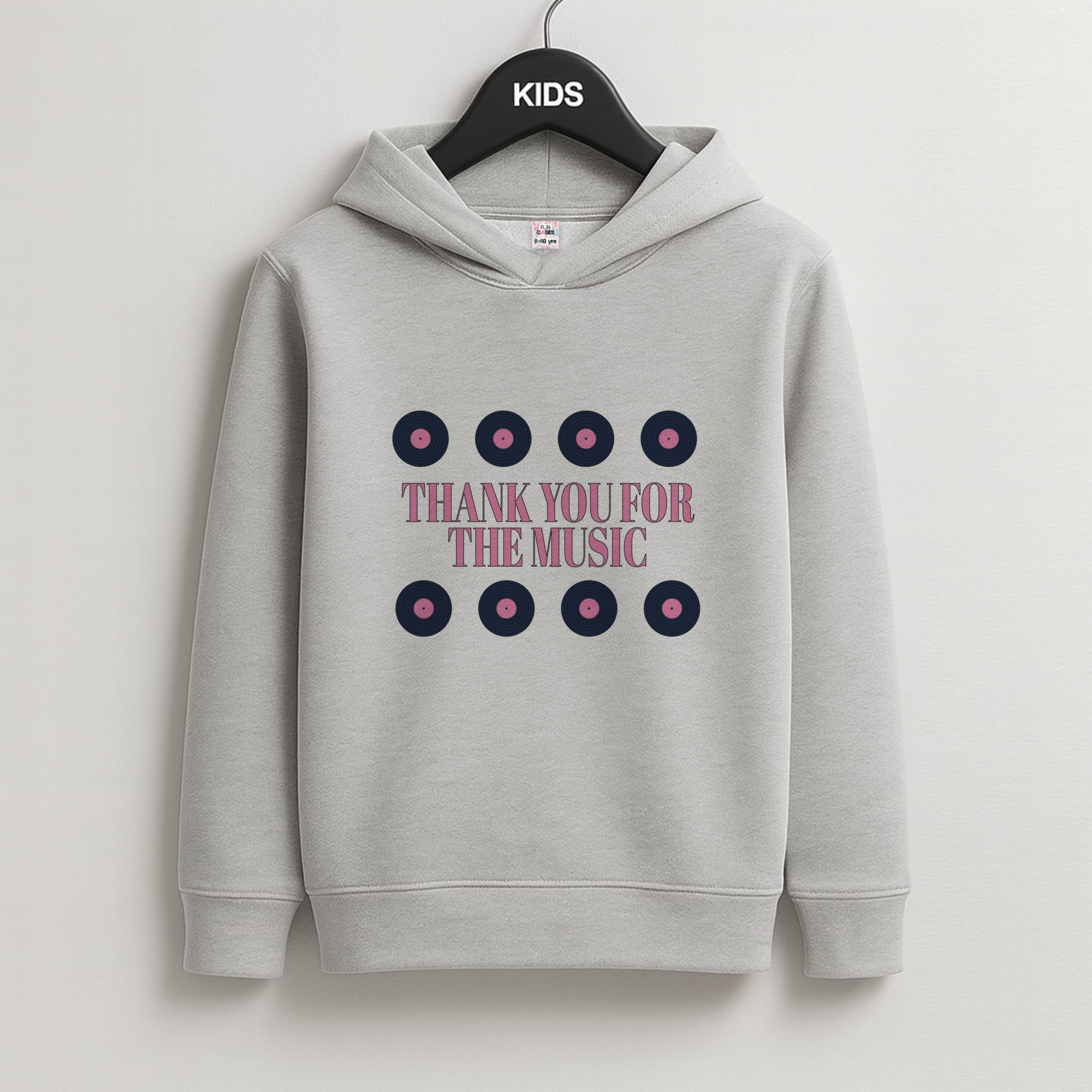 Thank You For The Music - Mamma Mia Kids Grey Hoodie