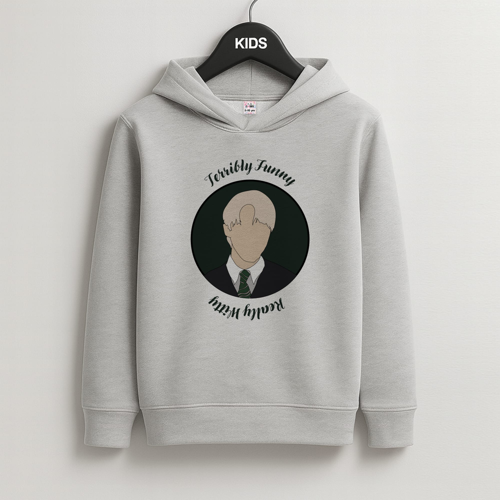 Terribly Funny, Really Witty Draco Malfoy Kids Grey Hoodie