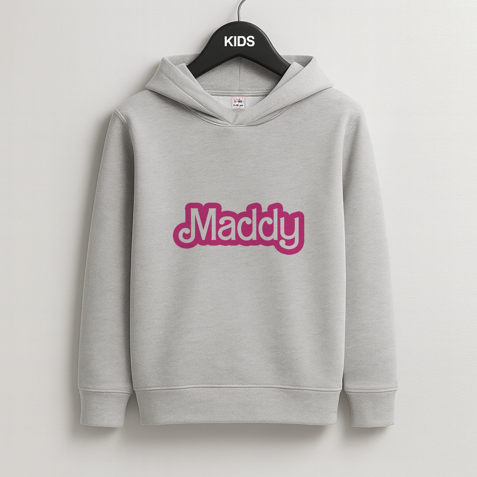 Personalised Doll Kids Grey Hoodie