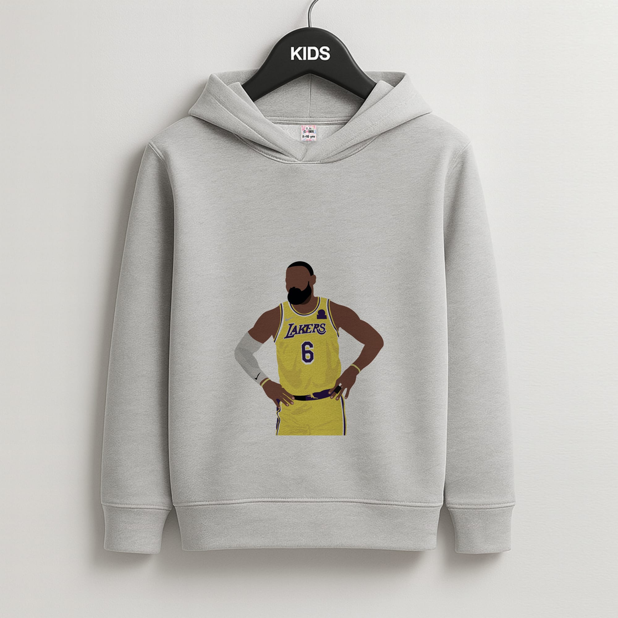 Lebron - Baskteball Kids Grey Hoodie