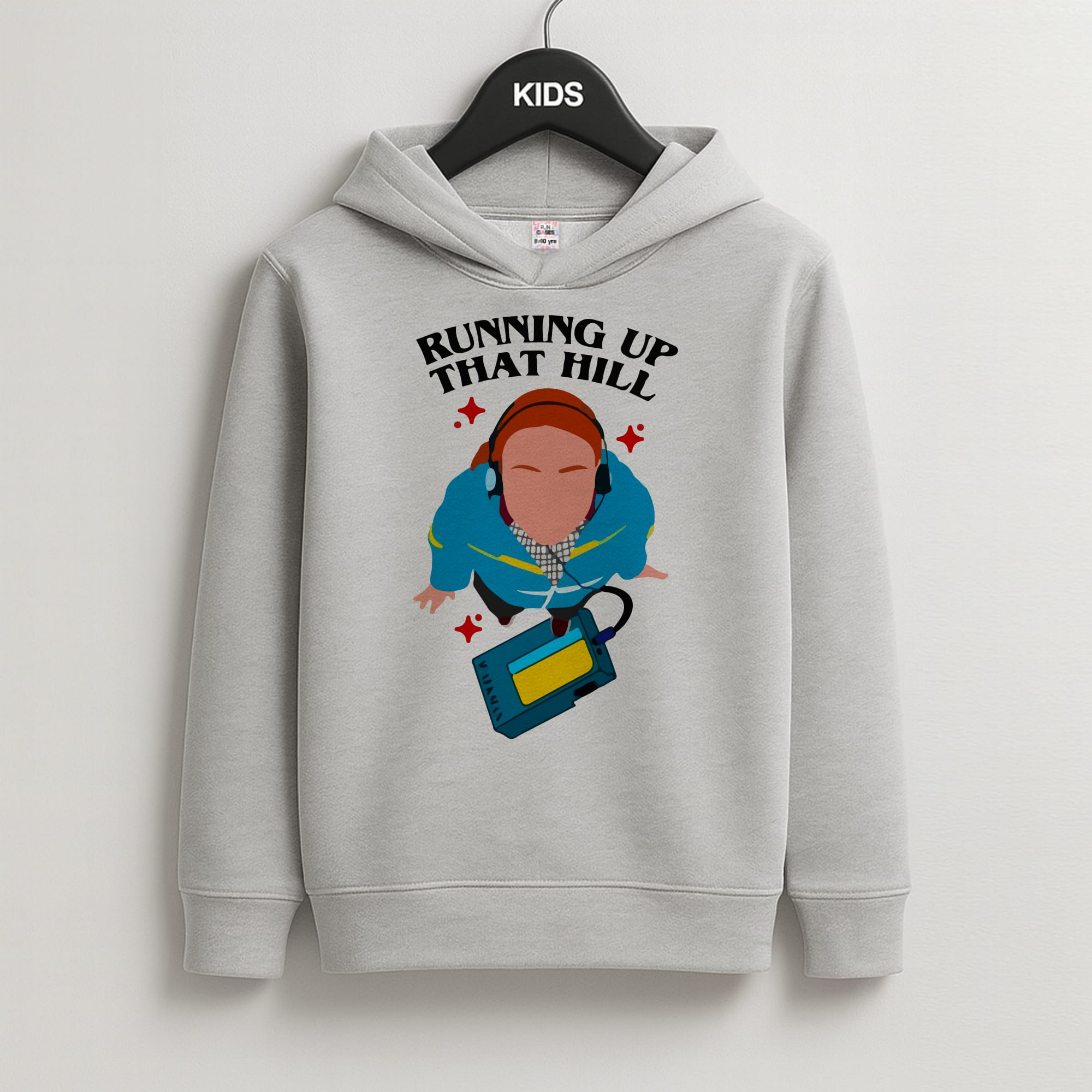 Running Up That Hill Kids Grey Hoodie