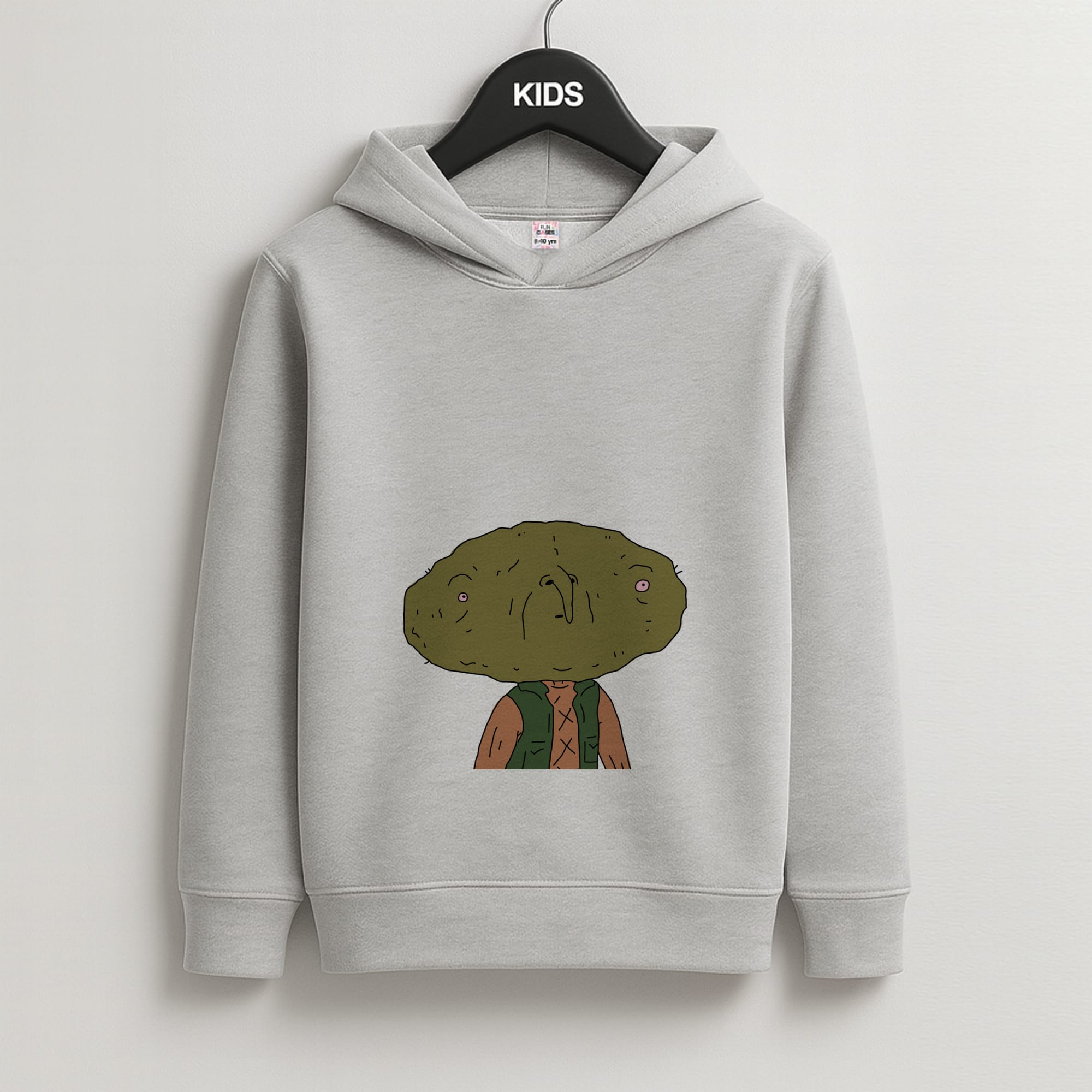 Nugget Man Kids Grey Hoodie