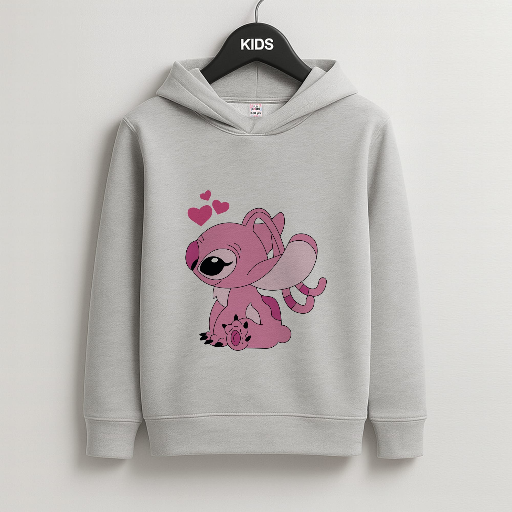 Angel Valentine's Kids Grey Hoodie