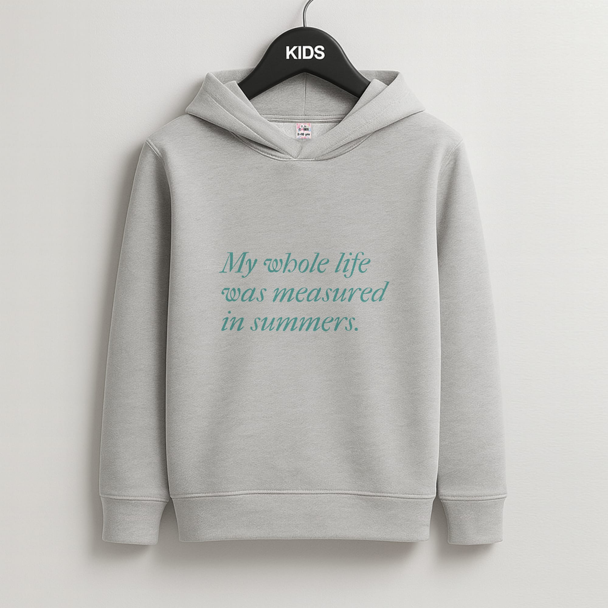 Measured In Summers Kids Grey Hoodie