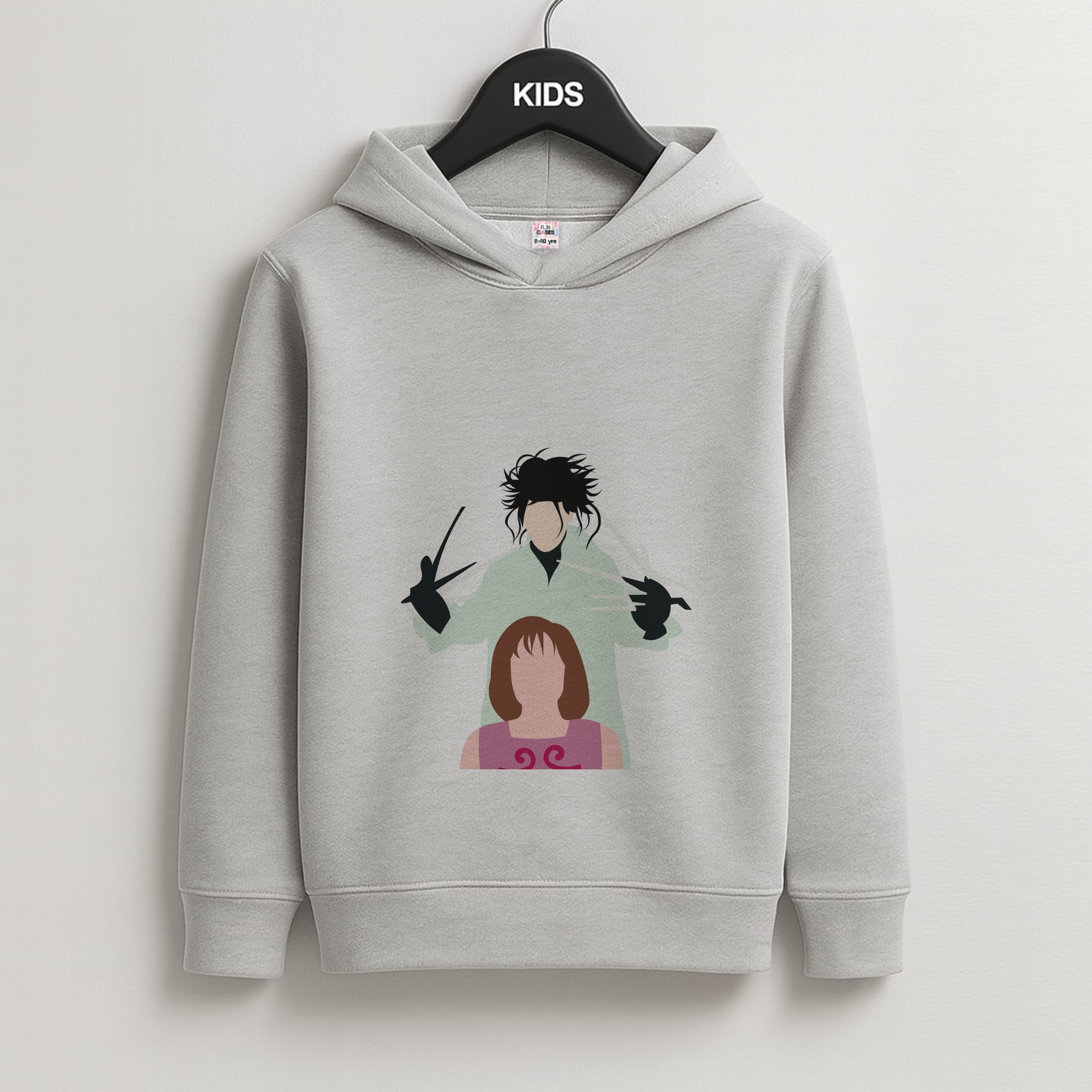 Standing - Scissorhands Kids Grey Hoodie