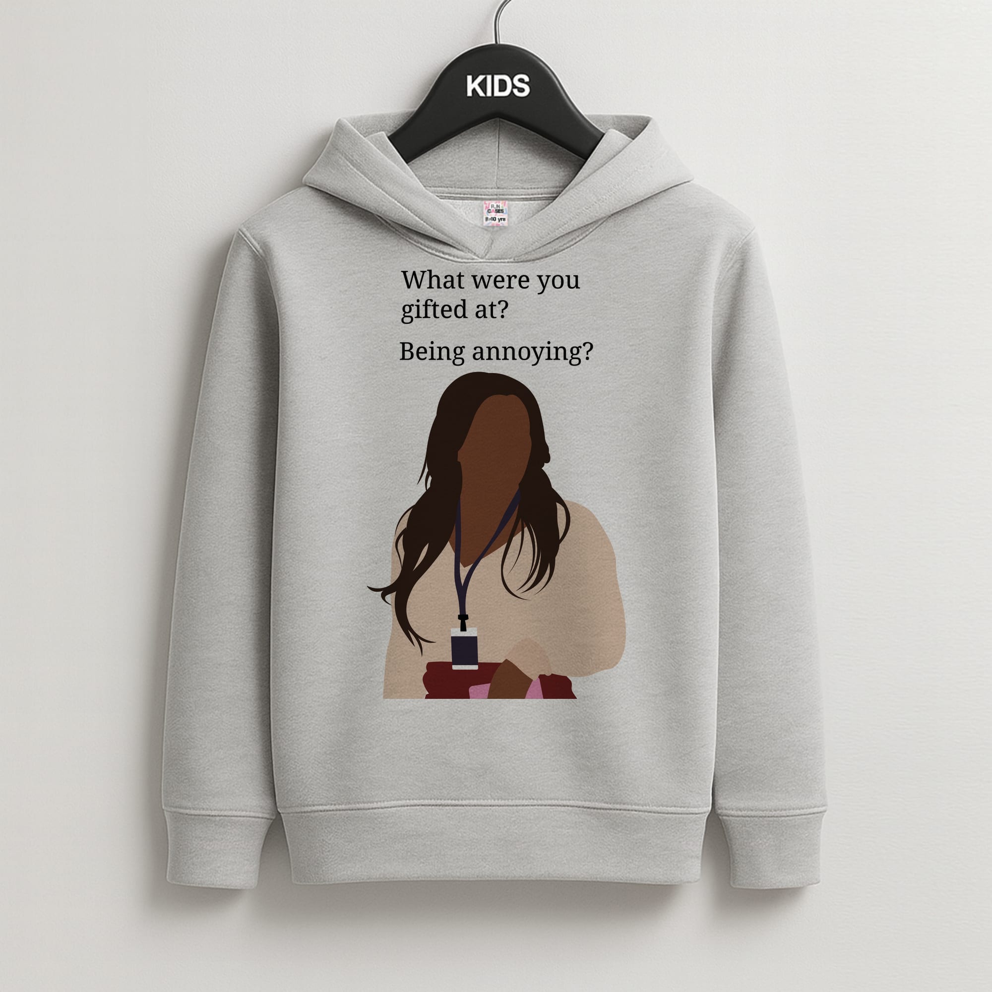 Gifted At Being Annoying Kids Grey Hoodie