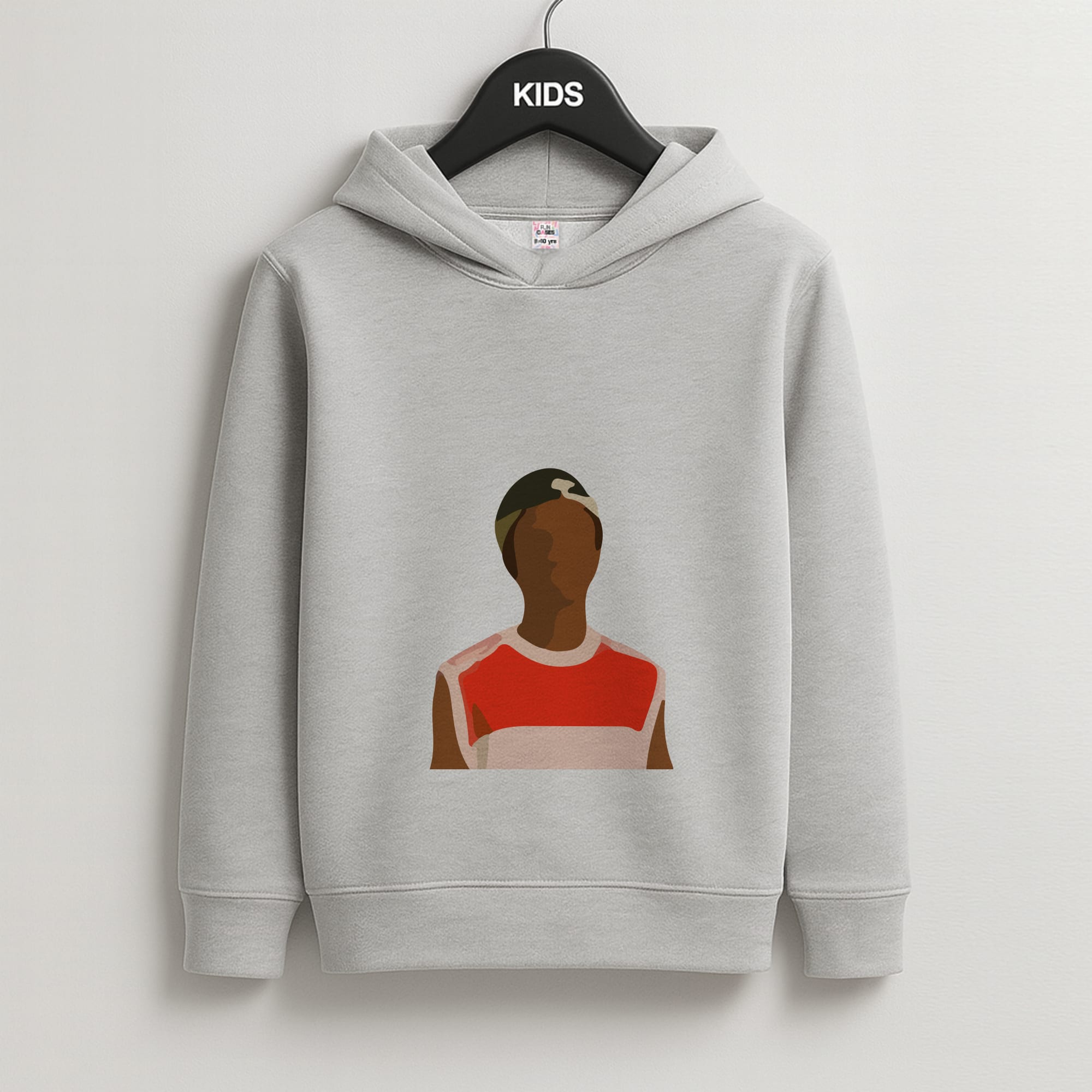 Faceless Lucas - Stranger Things Kids Grey Hoodie