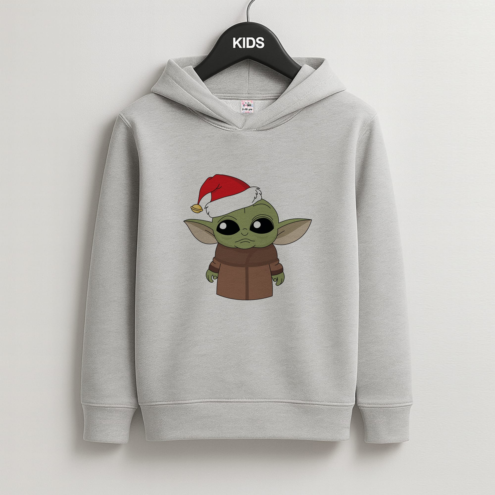 Baby Yoda Kids Grey Hoodie