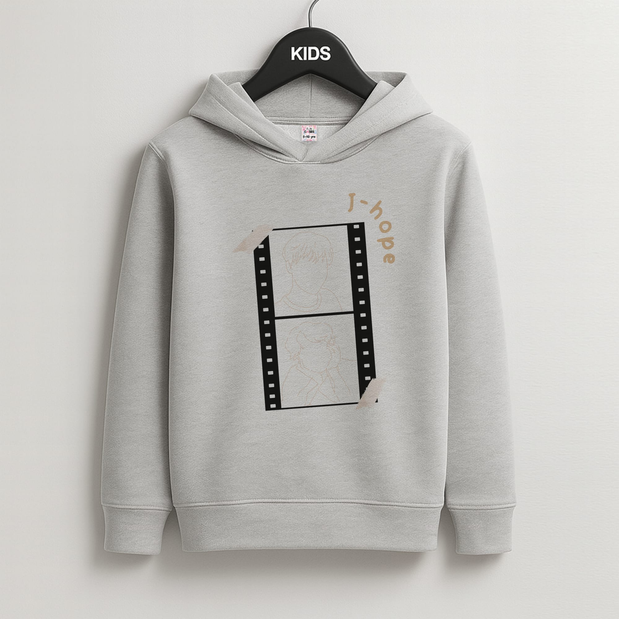 J-Hope - BTS Kids Grey Hoodie