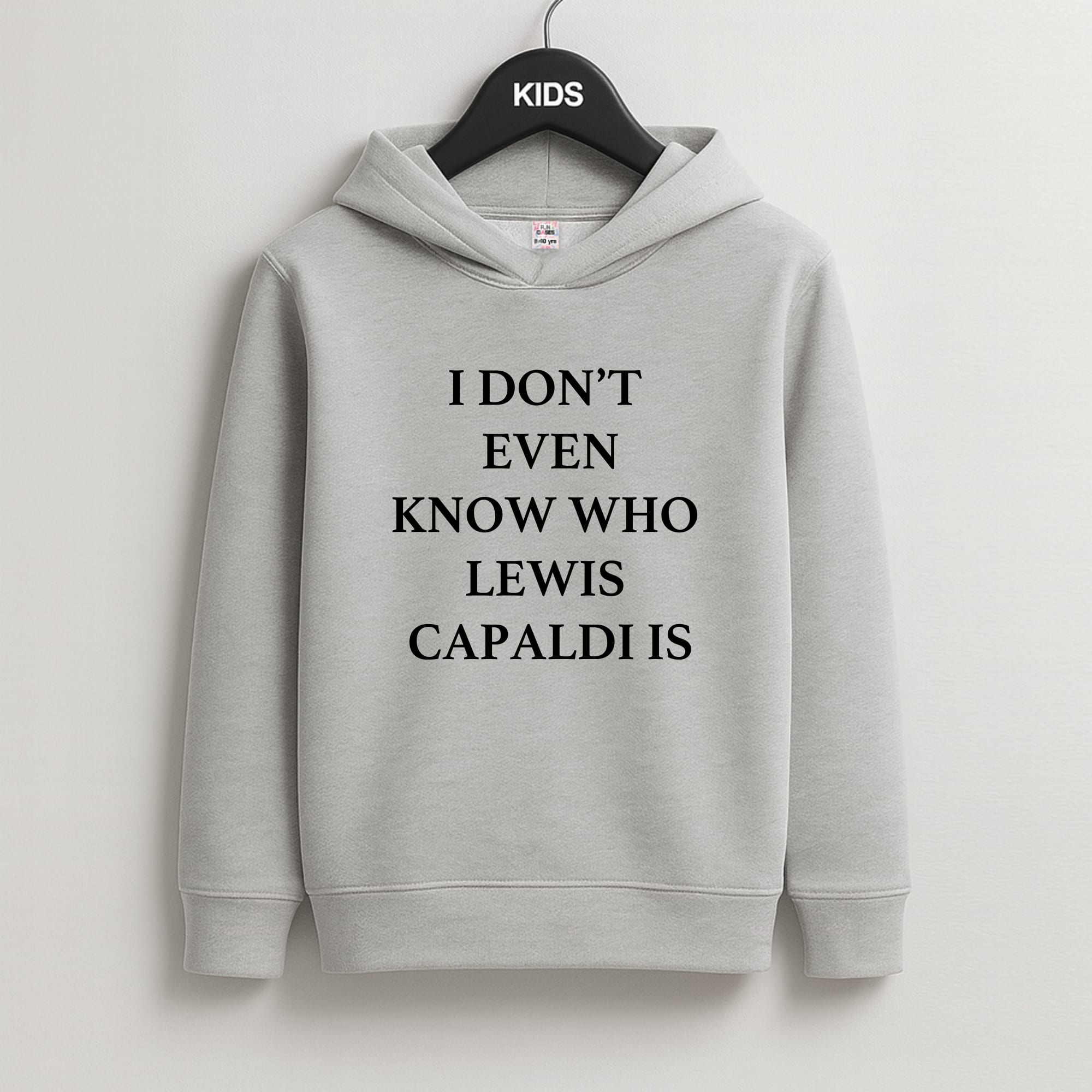 I Don't Even Know Kids Grey Hoodie
