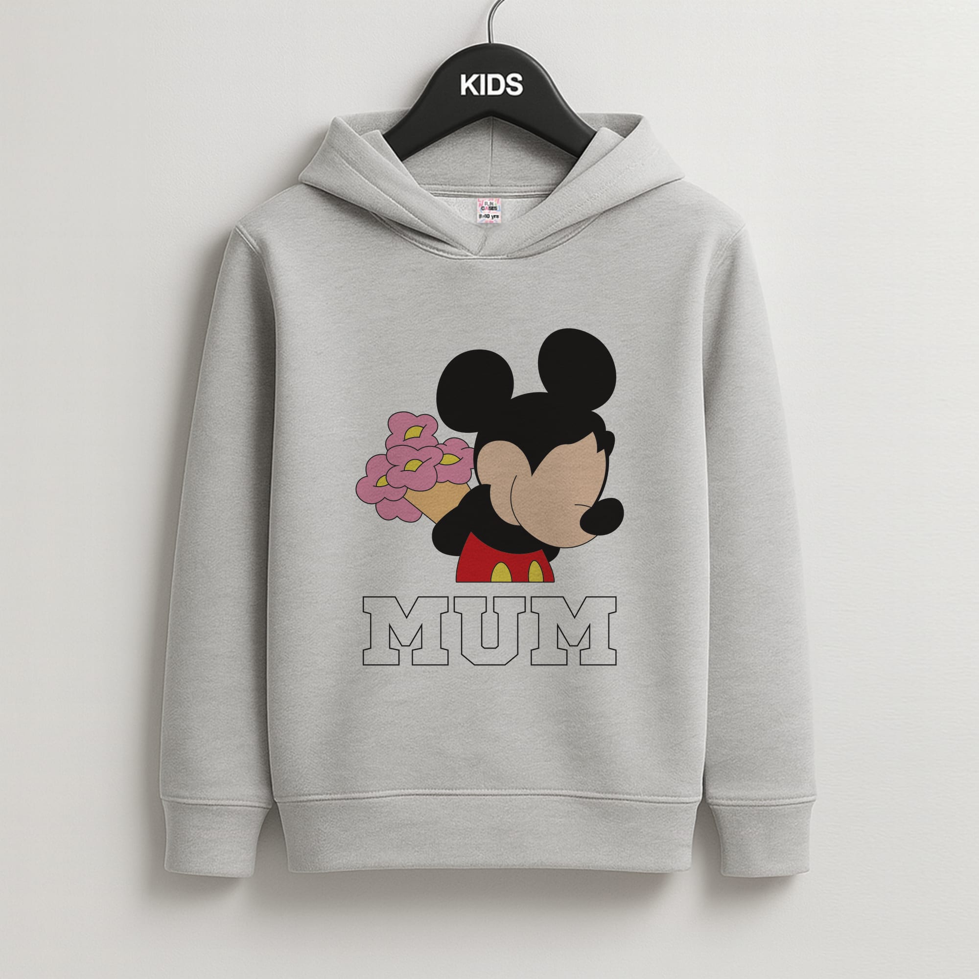 Mouse Mum Kids Grey Hoodie
