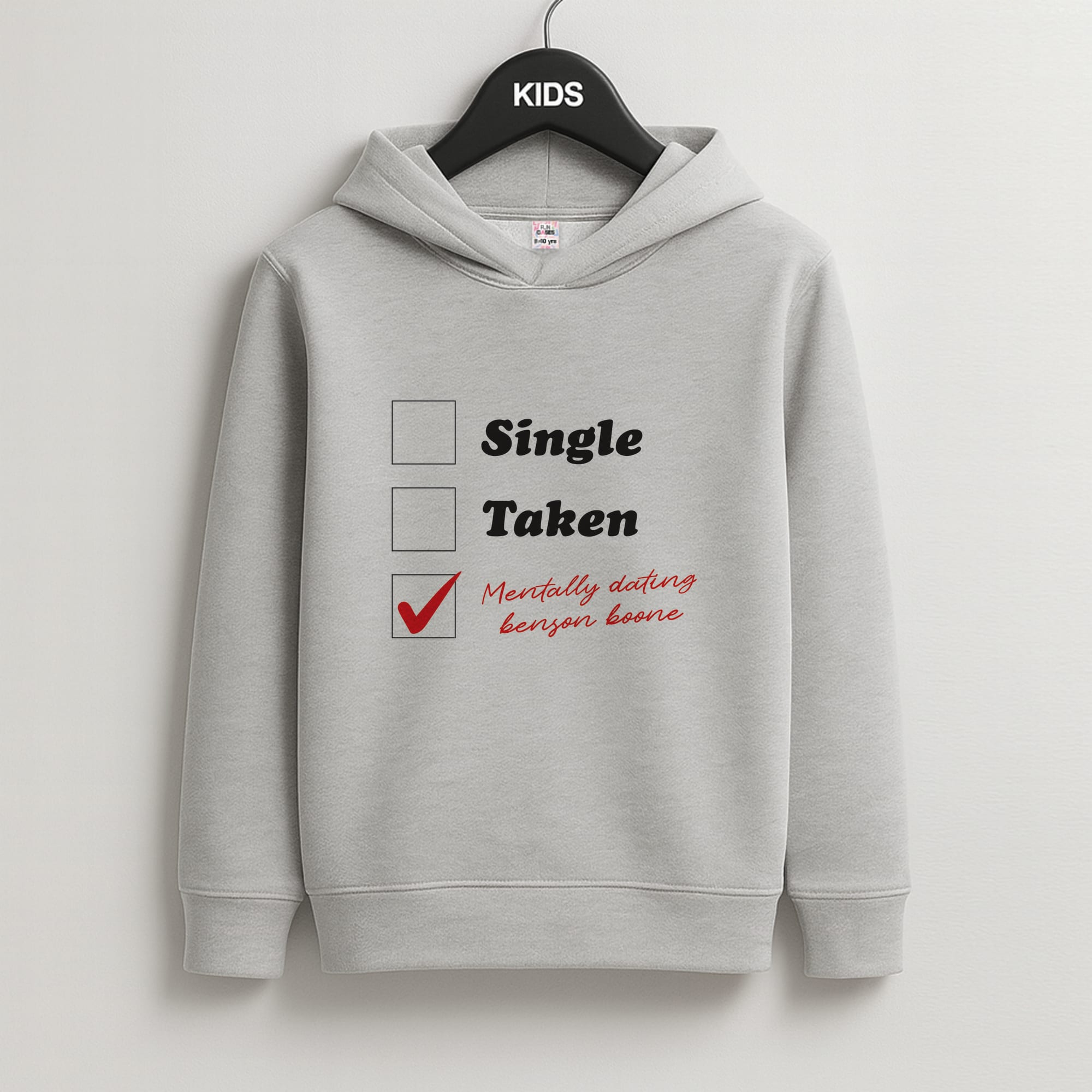 Mentally Dating Benson Kids Grey Hoodie