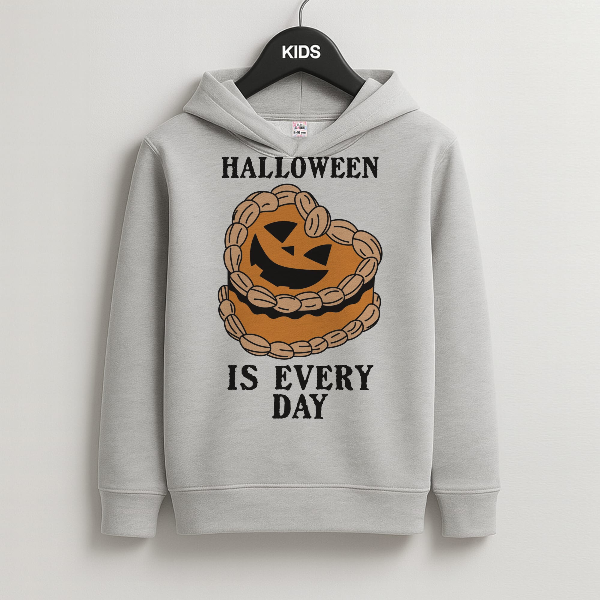 Halloween Is Every Day Kids Grey Hoodie