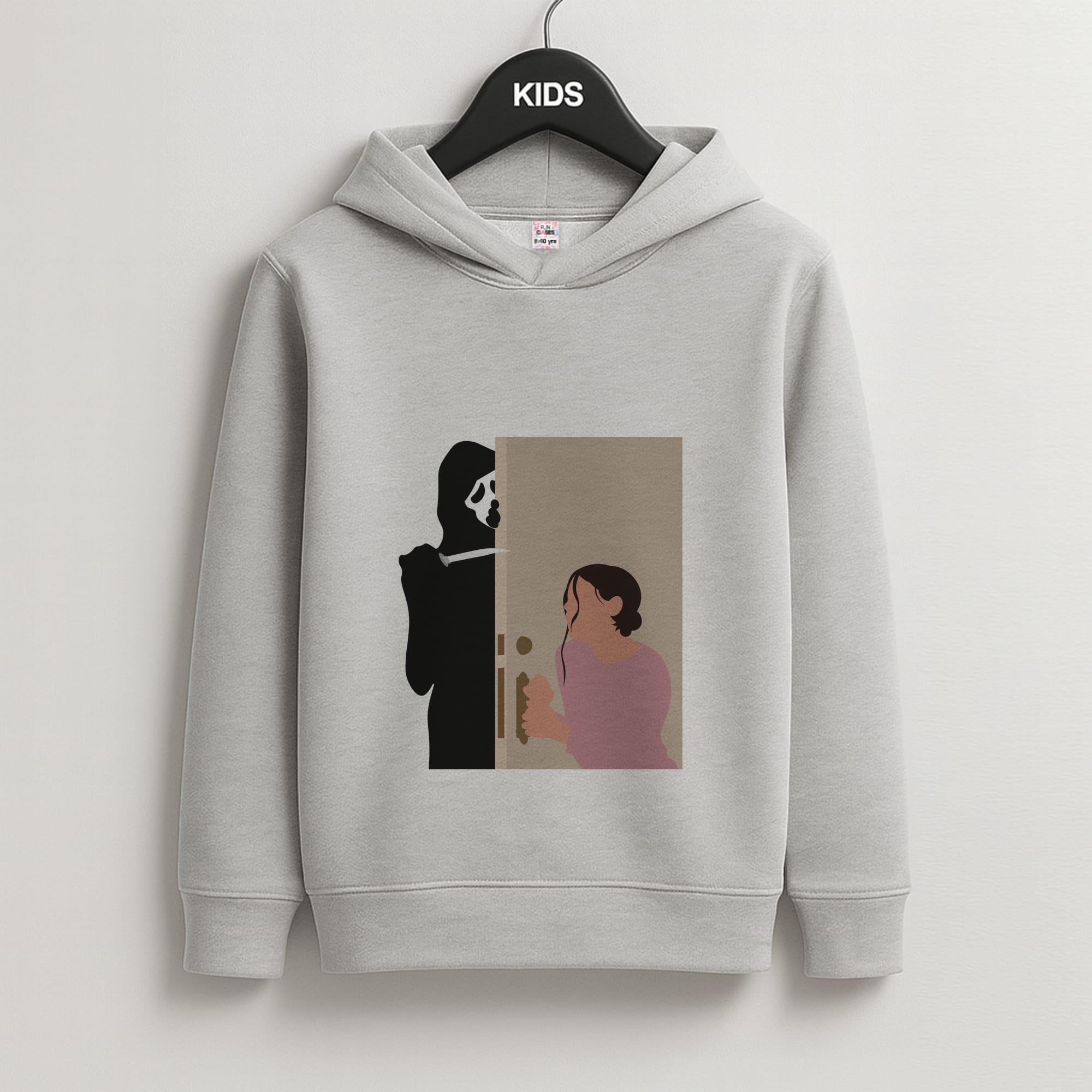 Tara And Ghostface - Scream Kids Grey Hoodie
