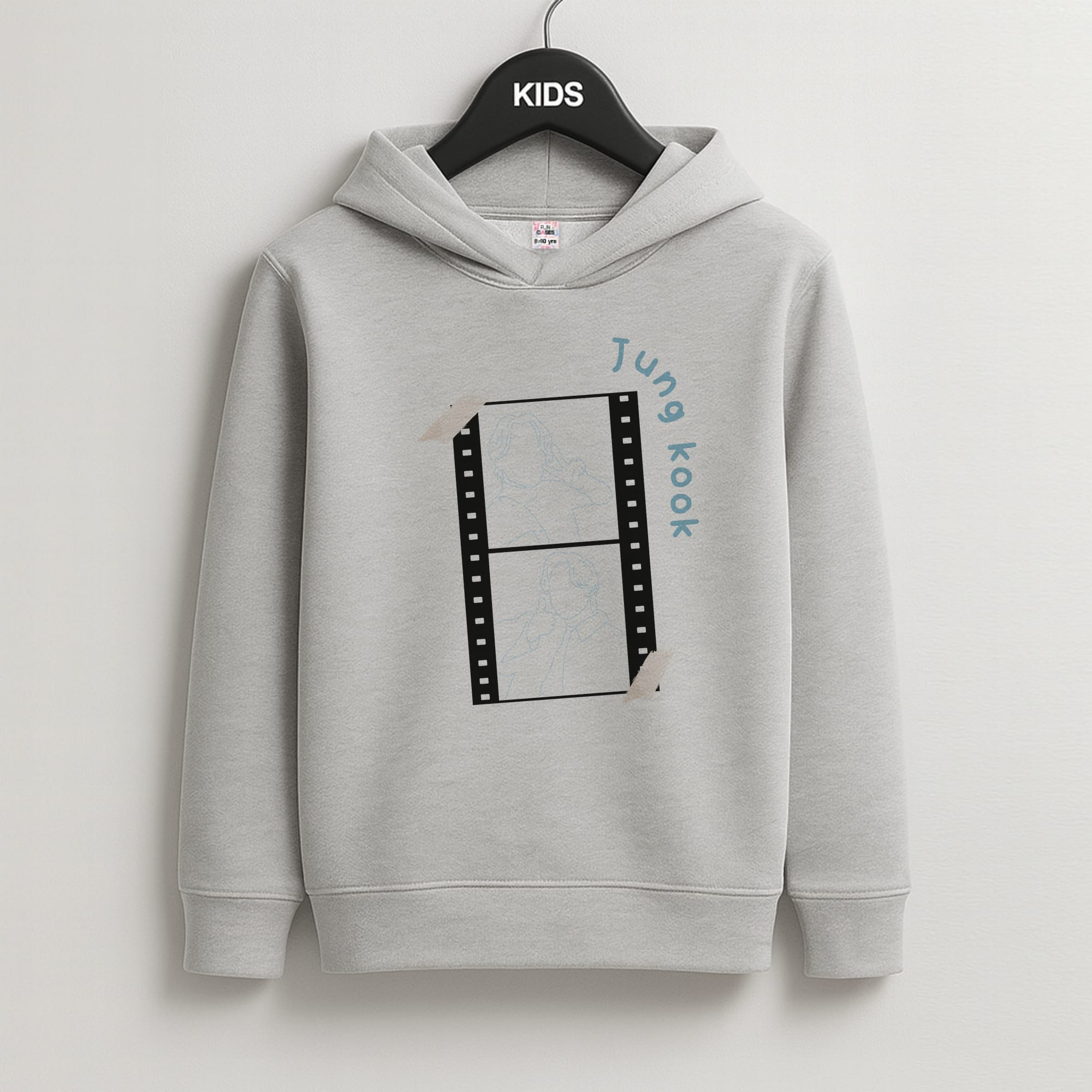 Jung Kook - K Pop Kids Grey Hoodie