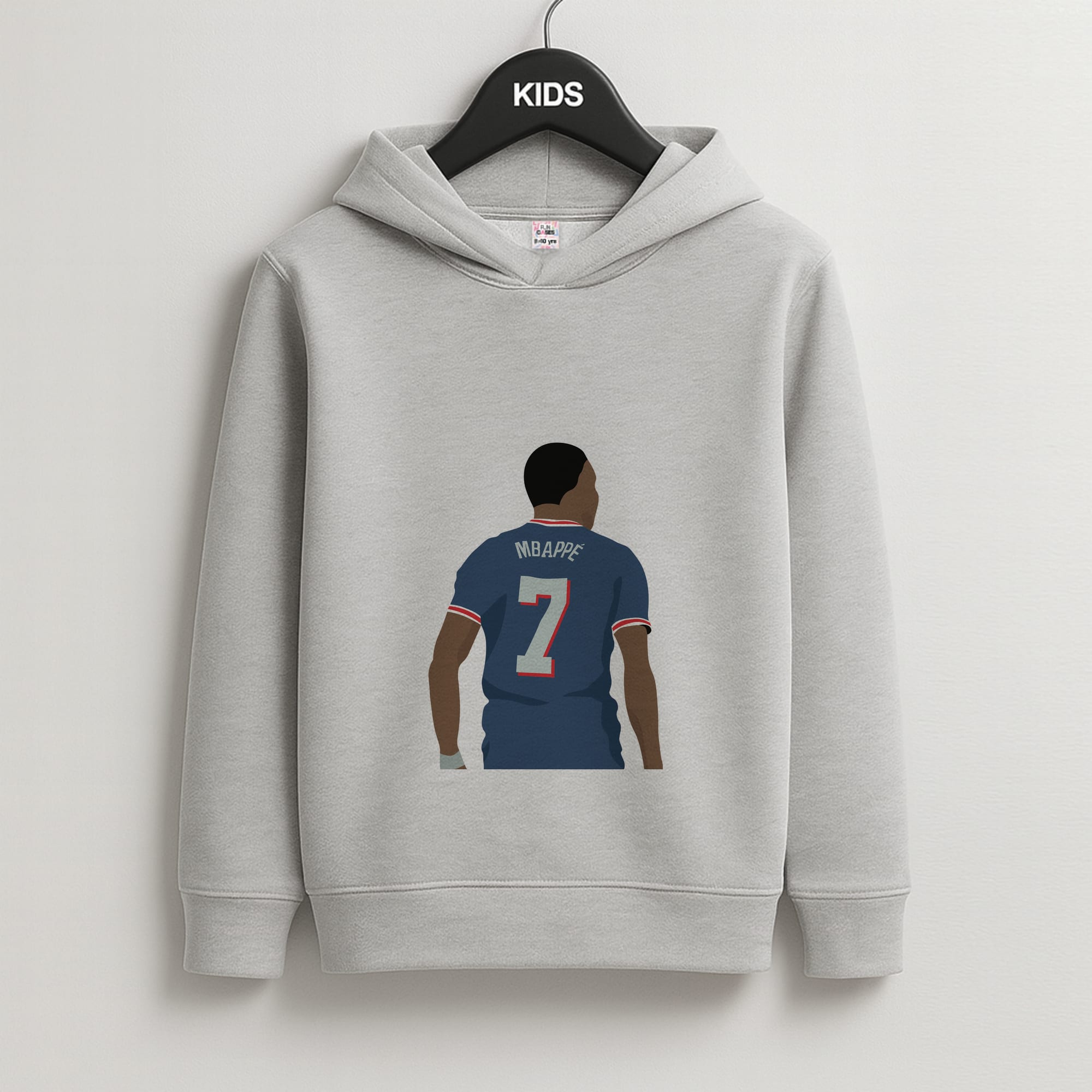 Mbappe - Football Kids Grey Hoodie