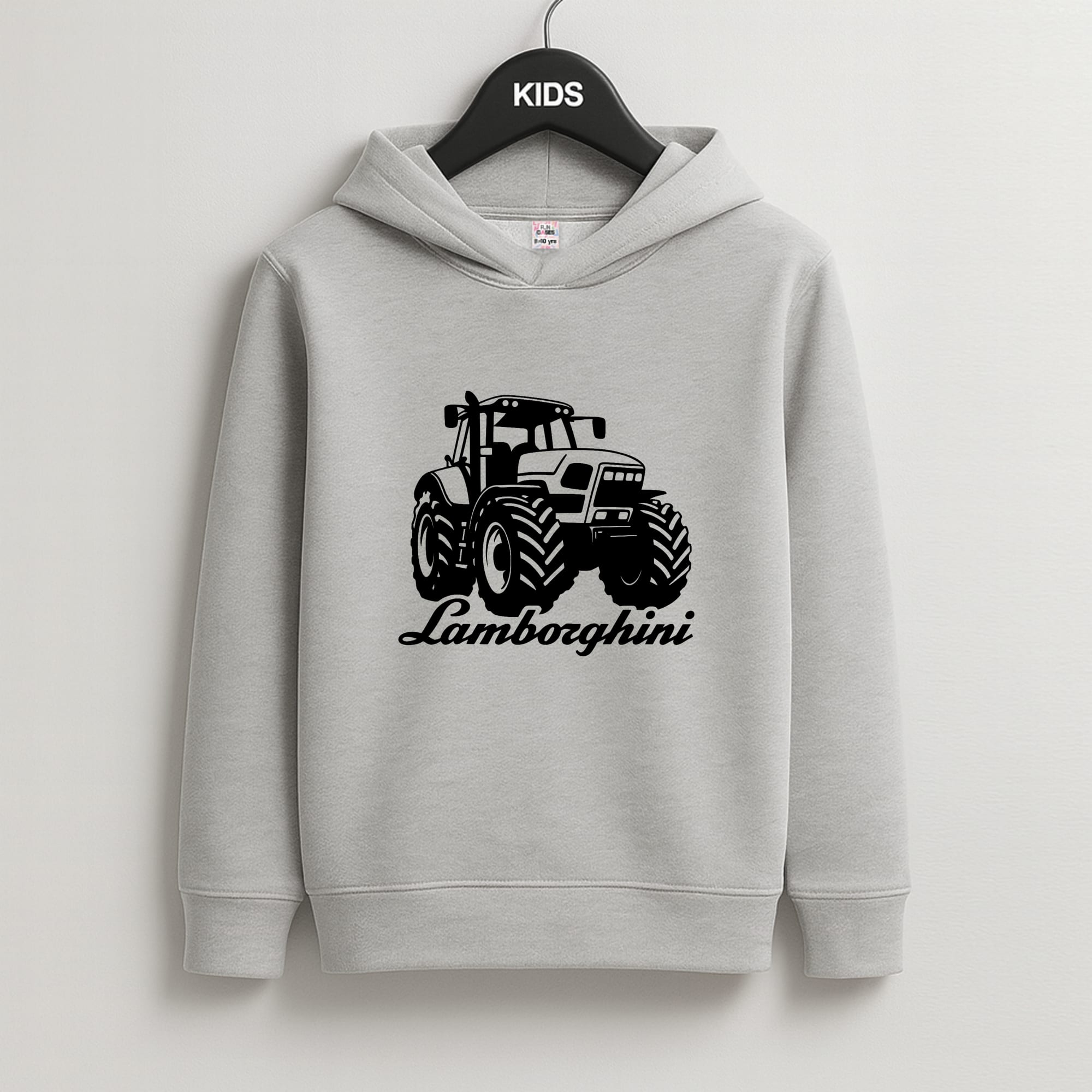 Lambo Tractor Kids Grey Hoodie