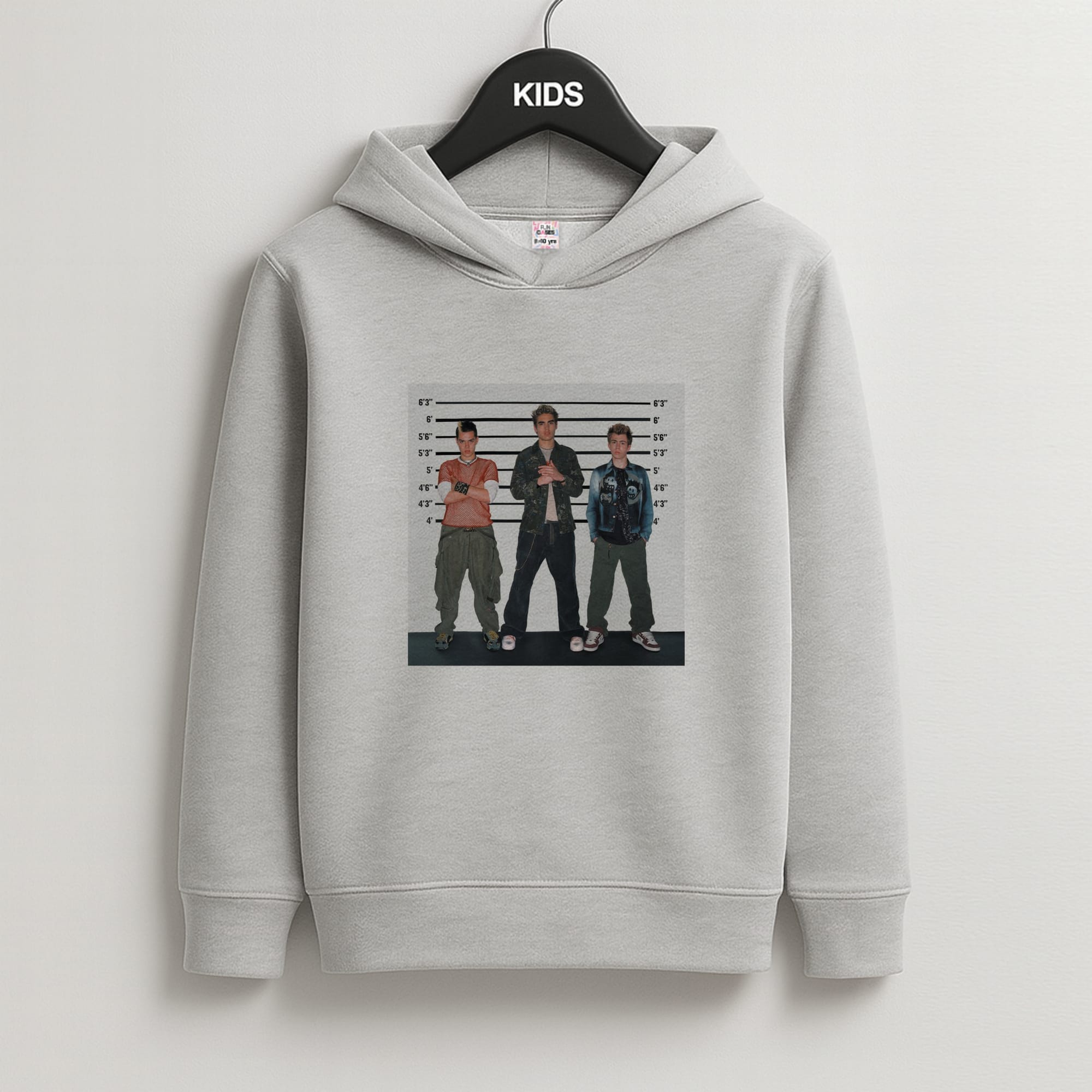 Height Chart - Bust Band Kids Grey Hoodie