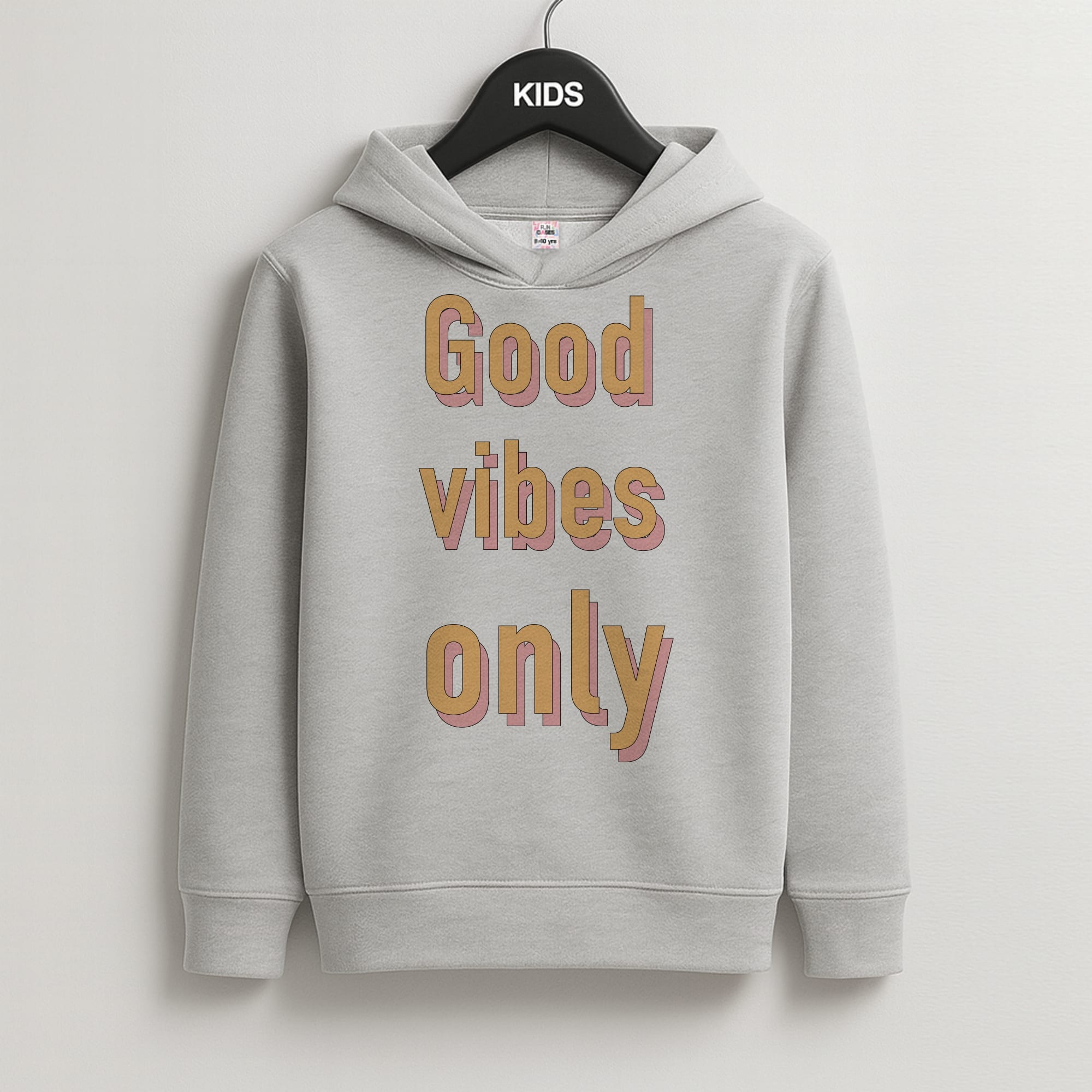 Good Vibes Only Kids Grey Hoodie