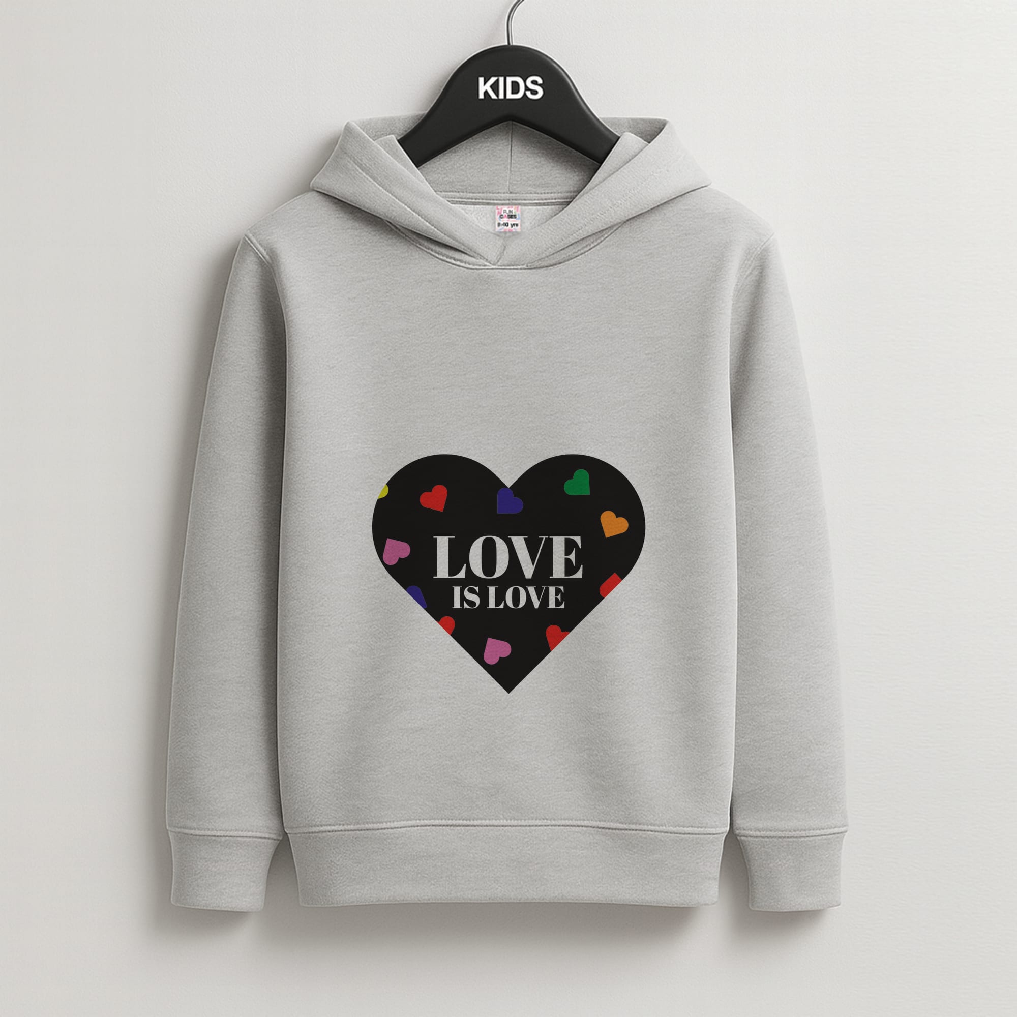 Love Is Love - Pride Kids Grey Hoodie