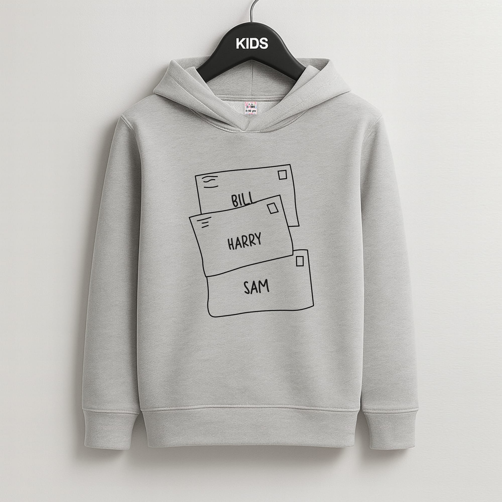 Bill, Harry And Sam Kids Grey Hoodie
