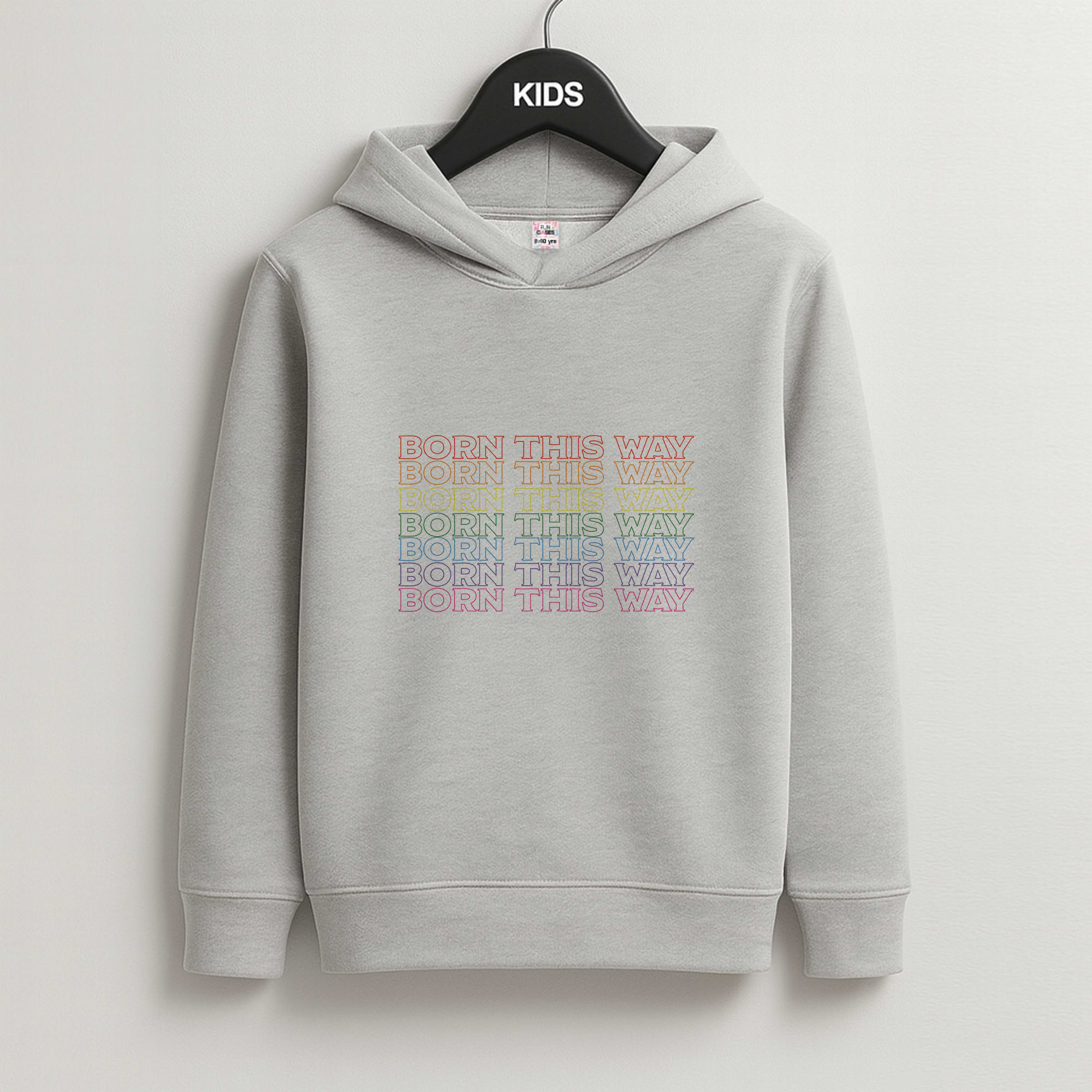 Born This Way - Pride Kids Grey Hoodie