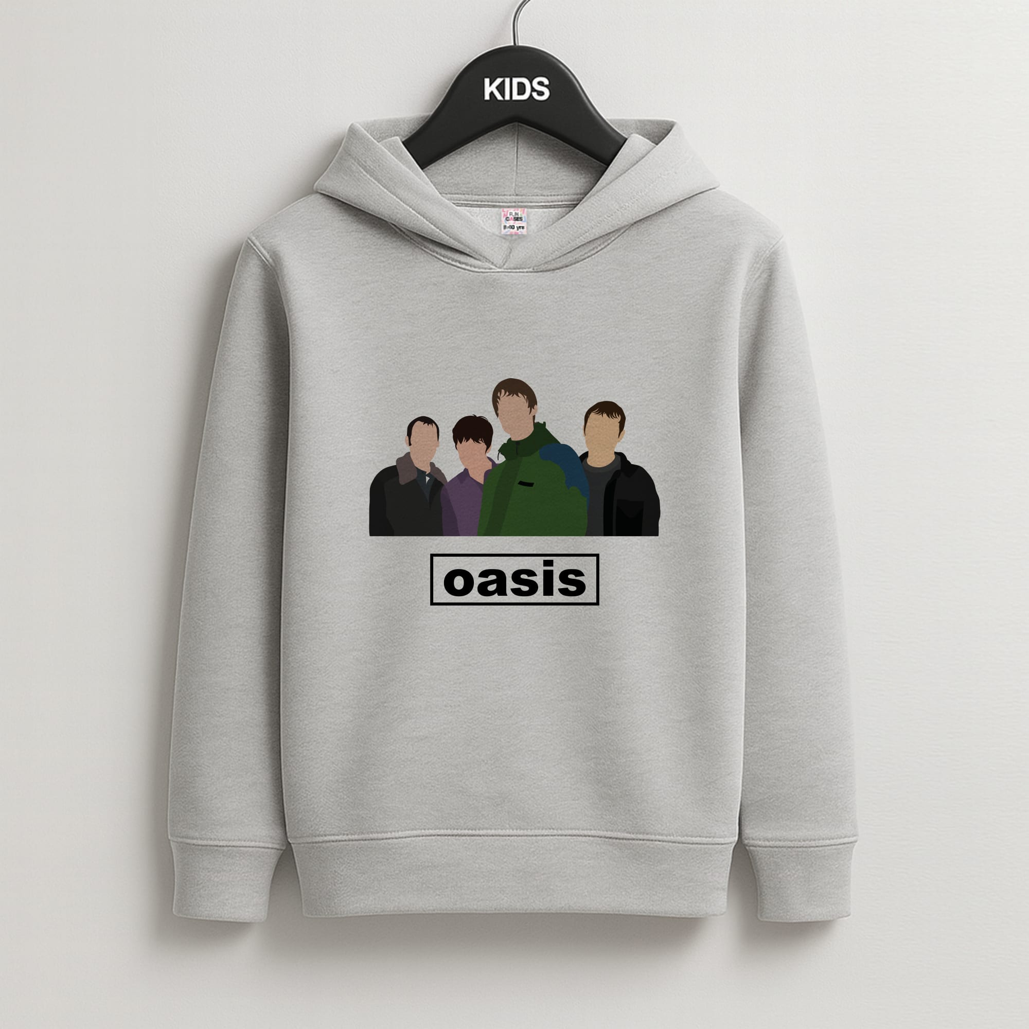 Rock Band Members Kids Grey Hoodie