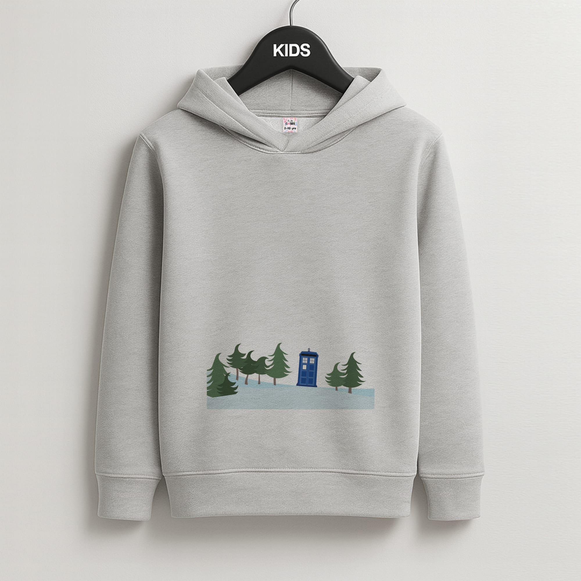Christmas Tardis - Doctor Who Kids Grey Hoodie