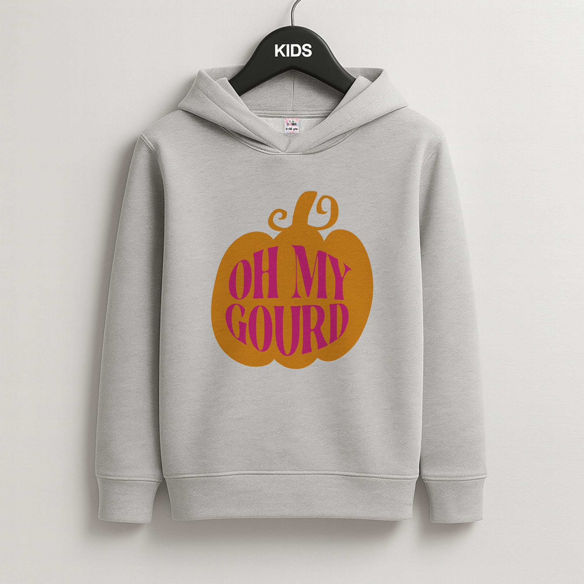 Oh My Gourd Kids Grey Hoodie
