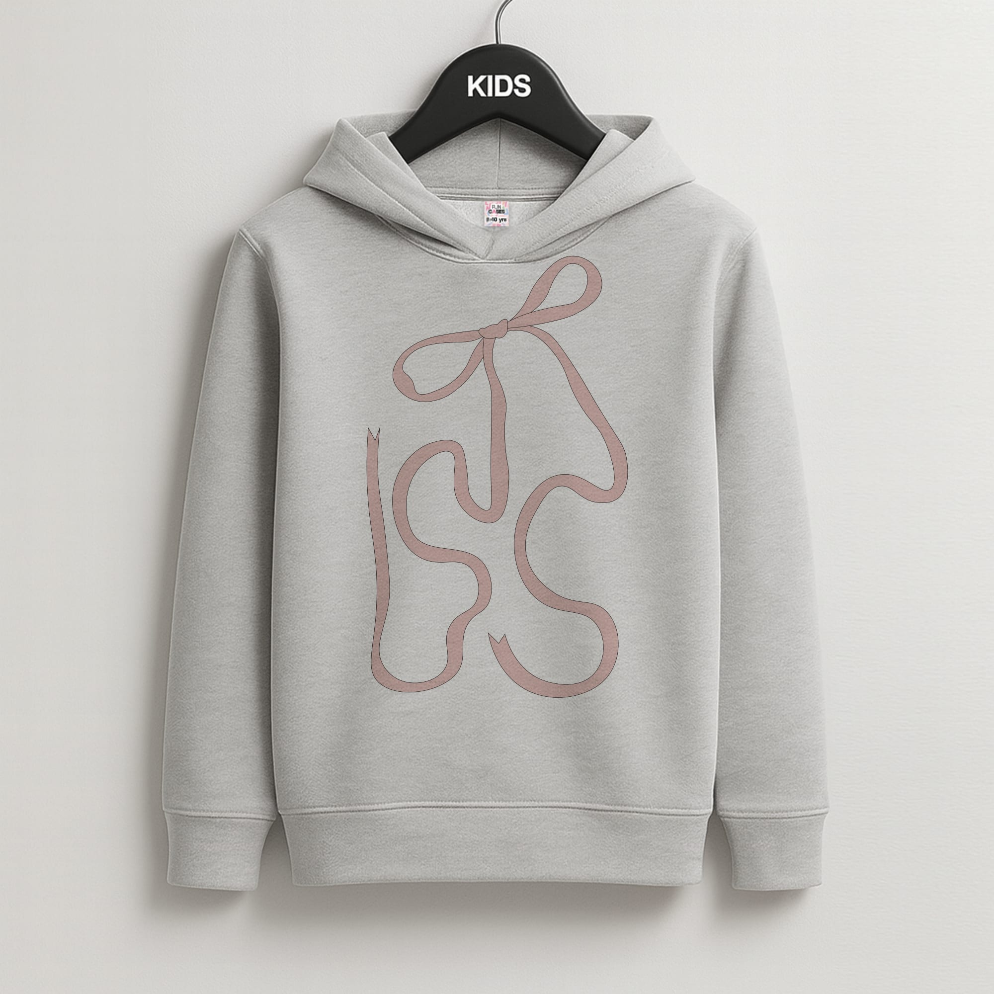 Pink Ribbon Kids Grey Hoodie