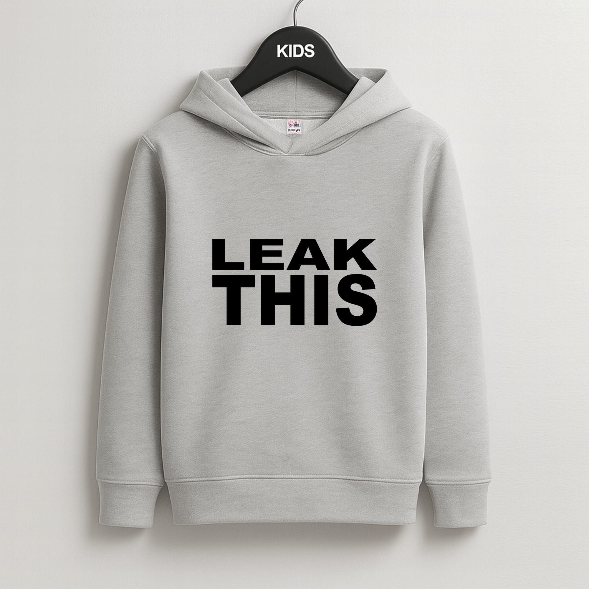 Leak This Kids Grey Hoodie