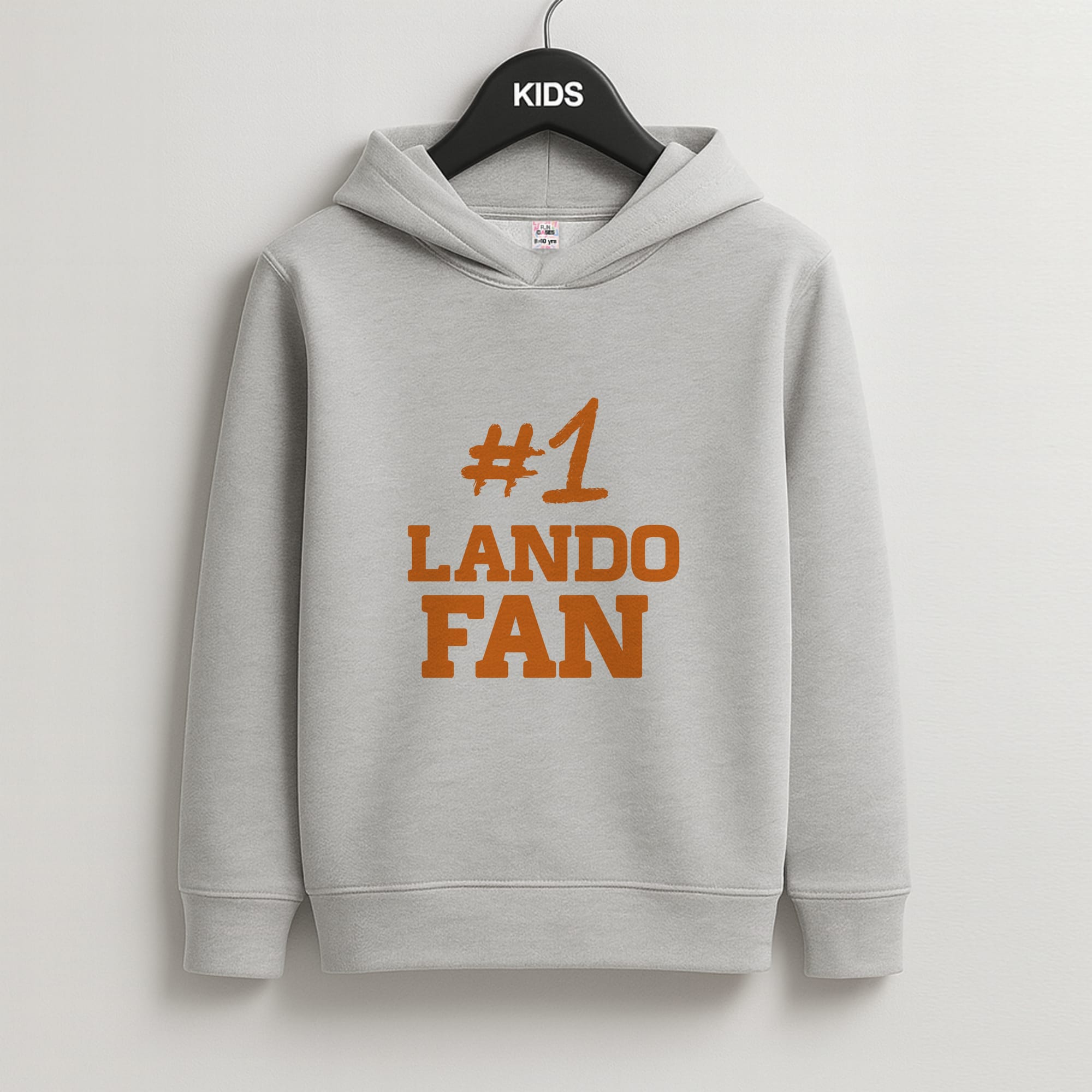 #1 Lando Fan Kids Grey Hoodie