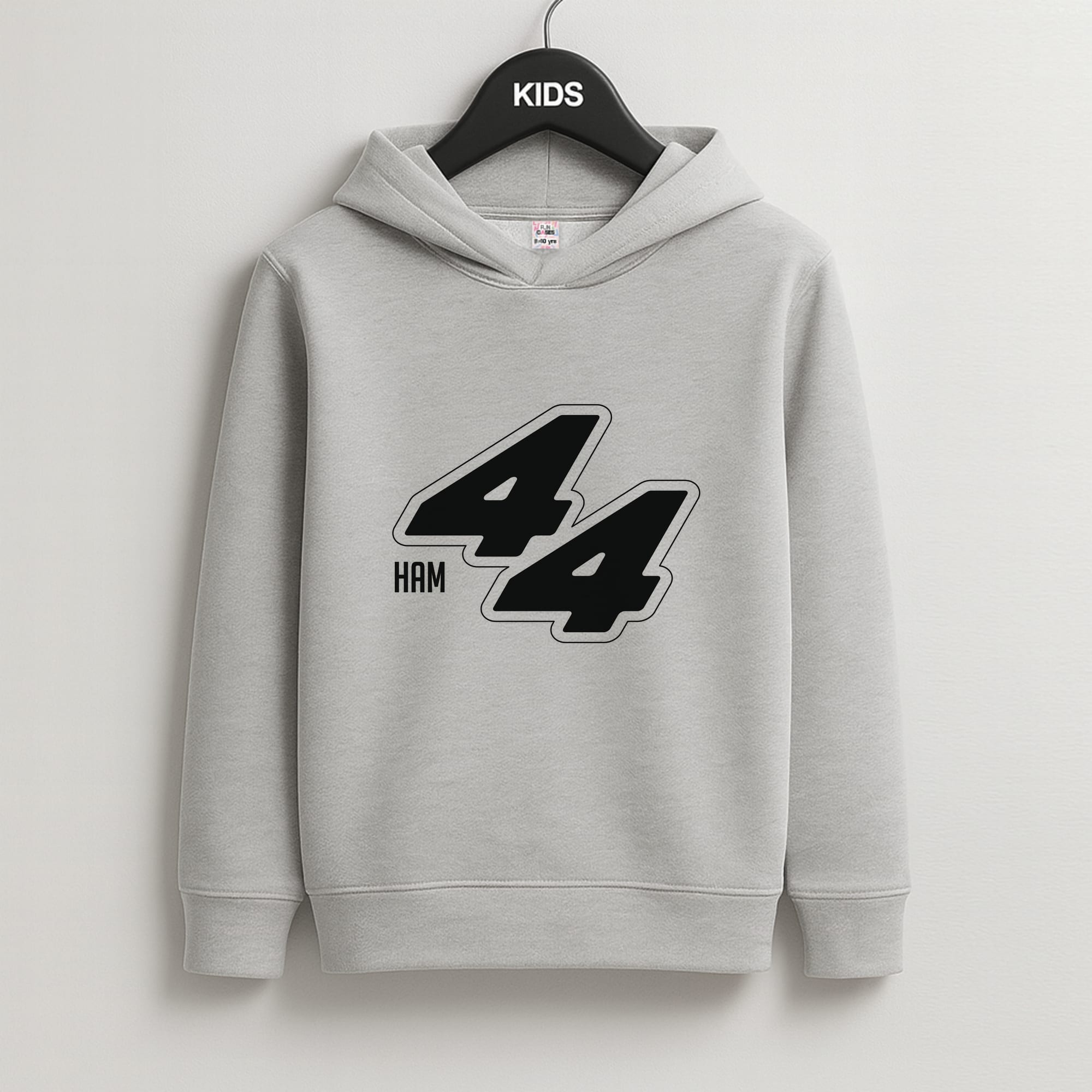 Dark Red Retro 44 Kids Grey Hoodie