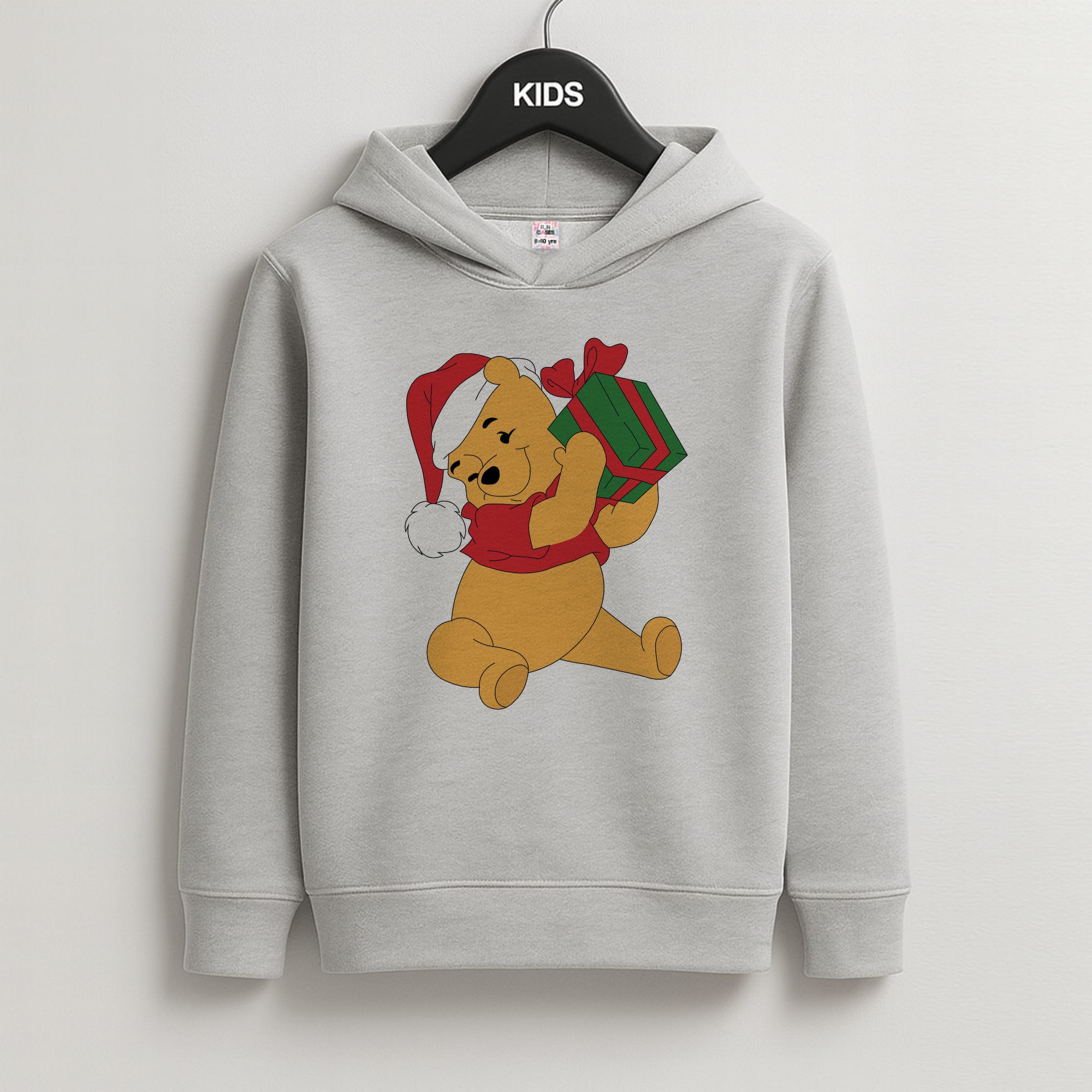 Winnie Christmas Kids Grey Hoodie