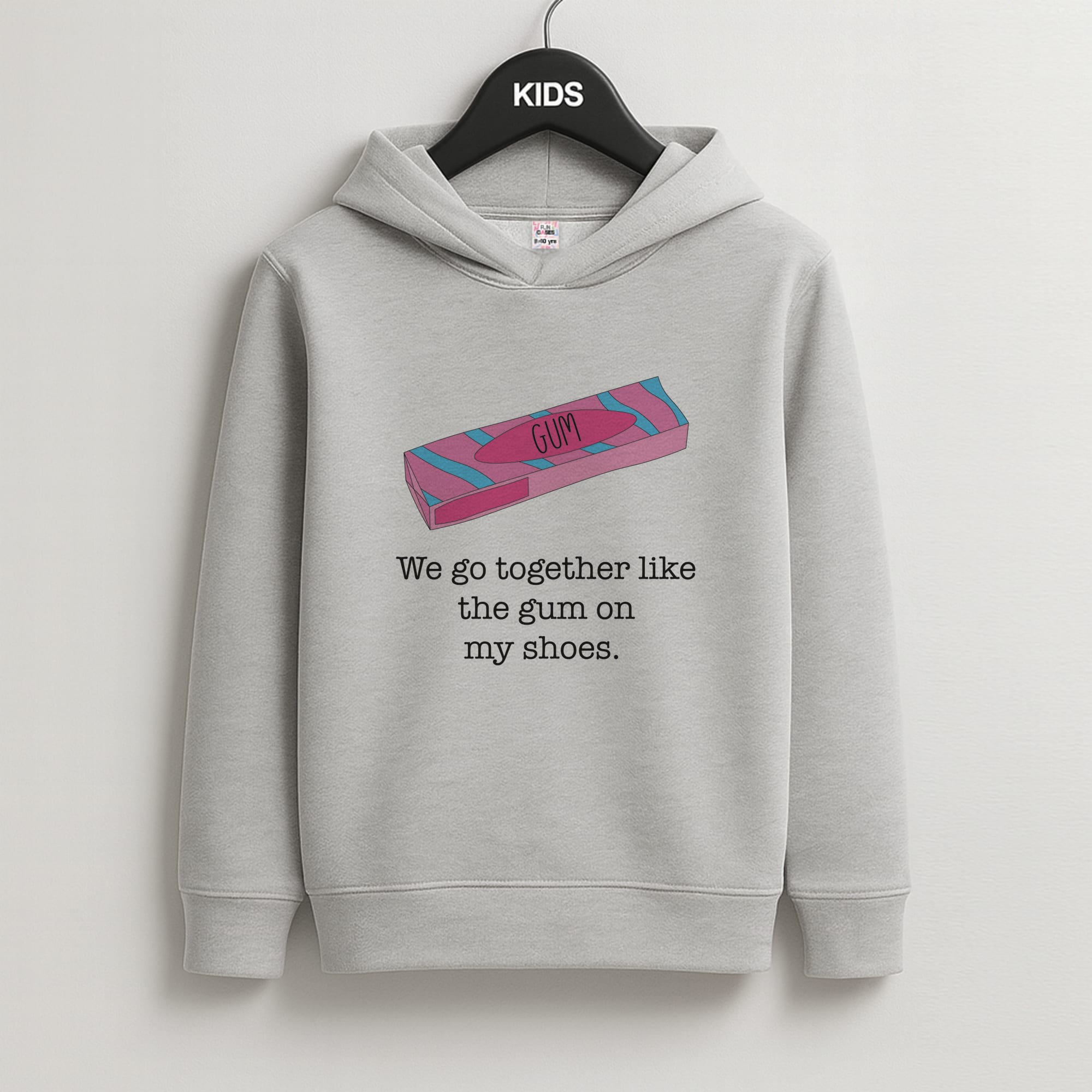 The Gum On My Shoes Kids Grey Hoodie