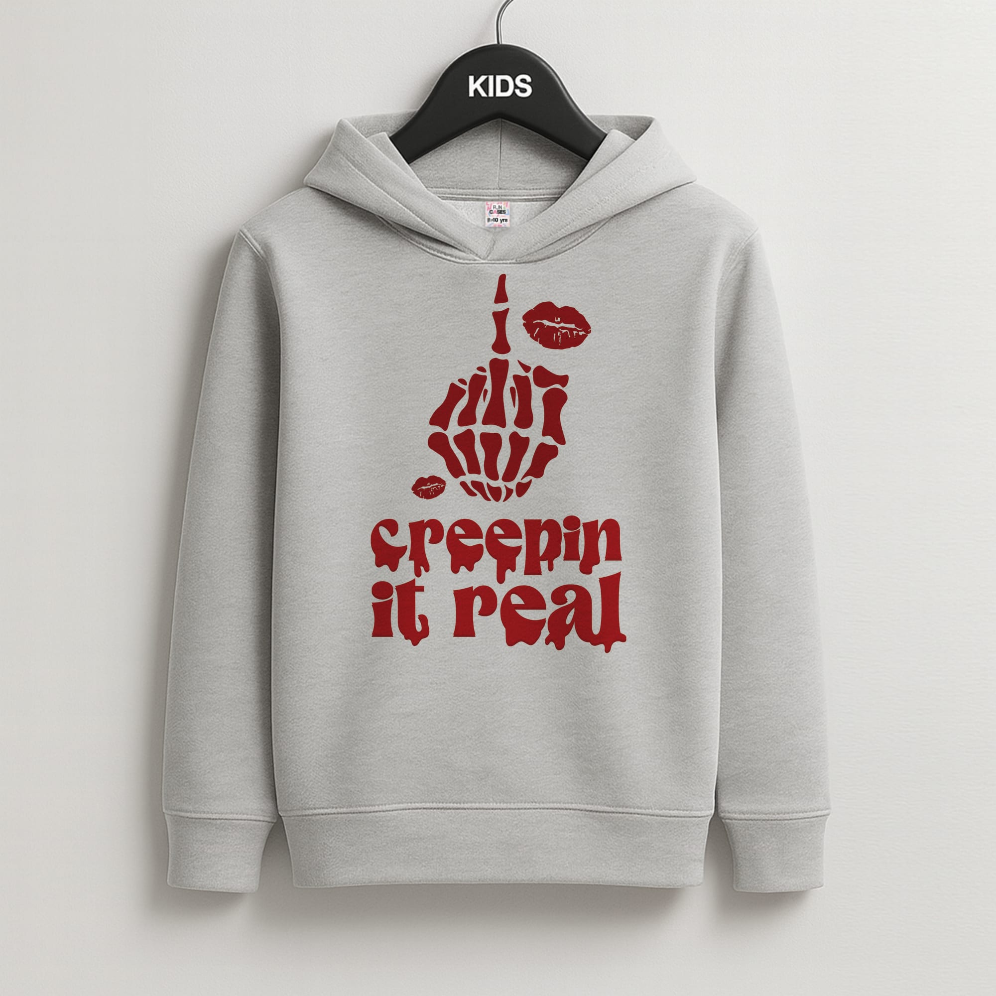 Creepin It Real Kids Grey Hoodie