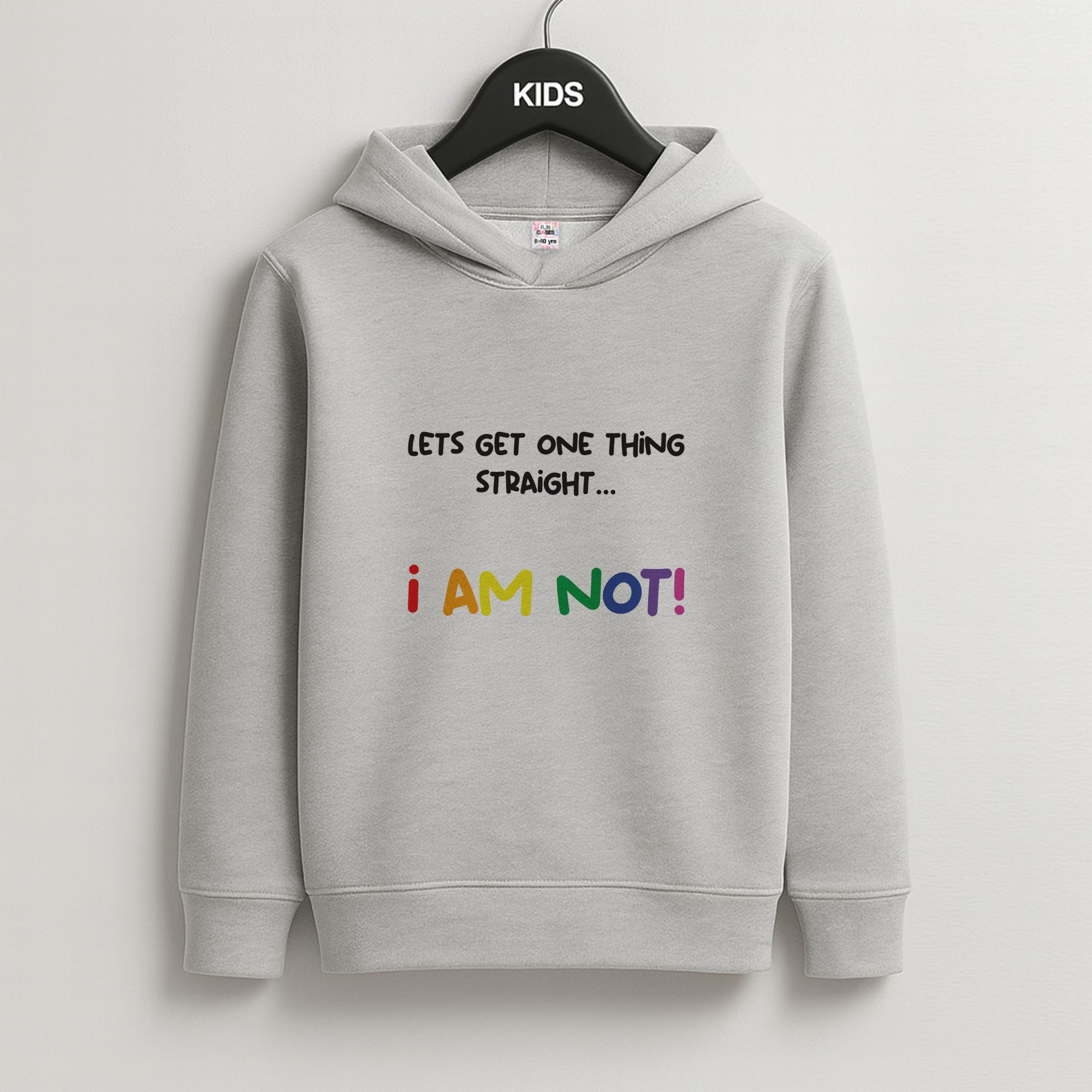 I Am Not - Pride Kids Grey Hoodie