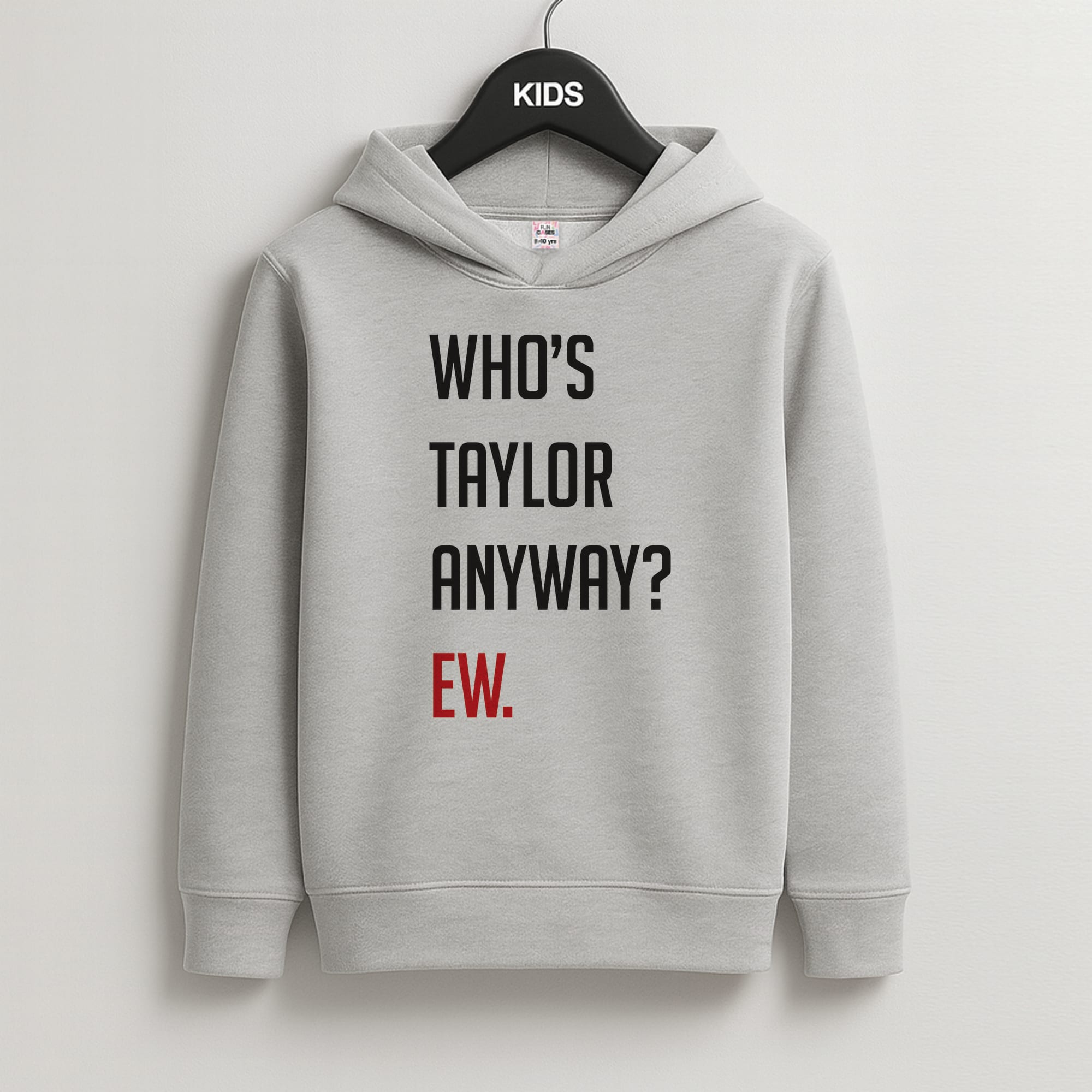 Who's Taylor Anyways? Kids Grey Hoodie