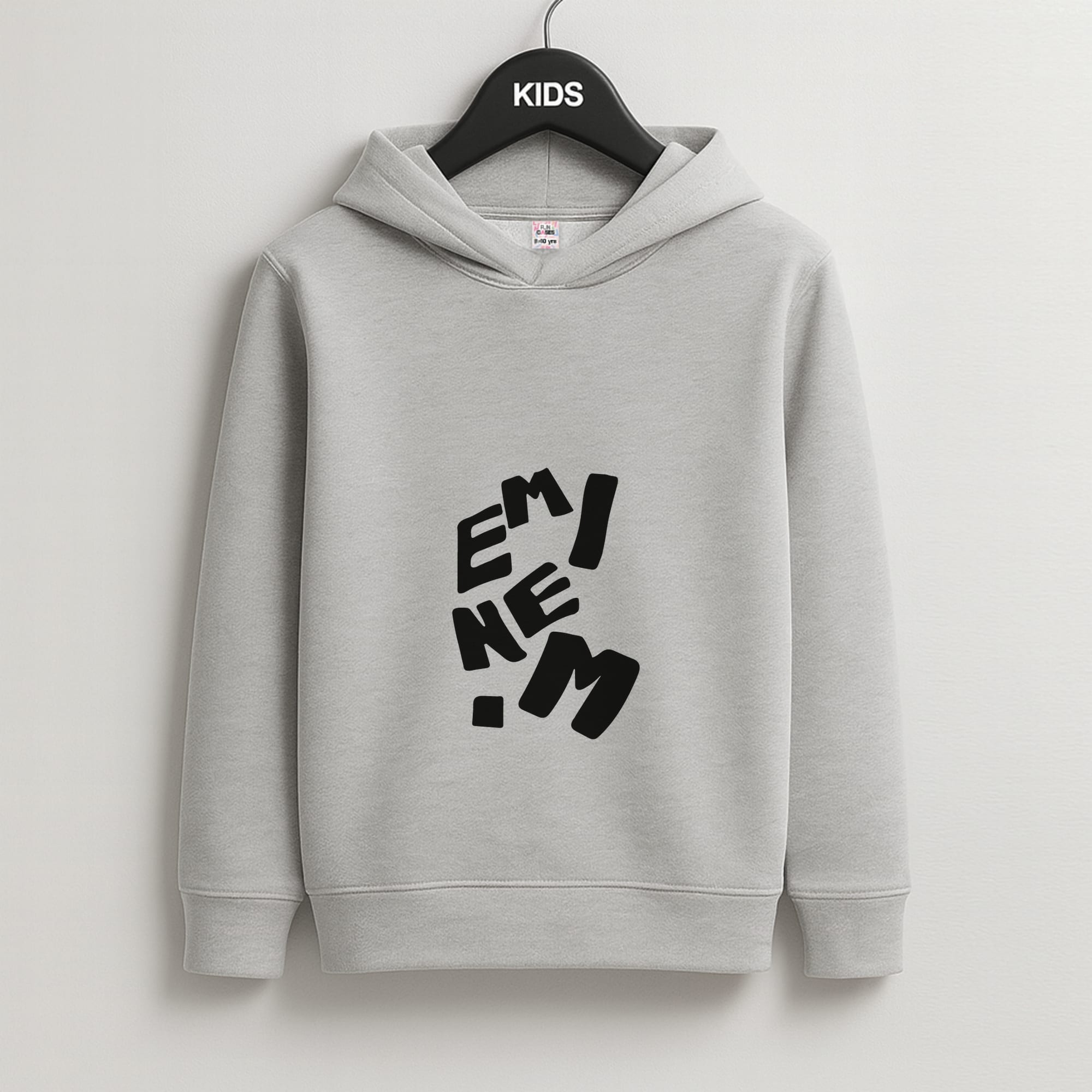 Text Kids Grey Hoodie